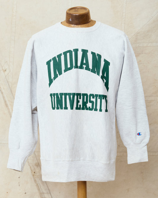 Vintage 90's Champion Reverse Weave Sweatshirt Indiana University Gray Melange XL