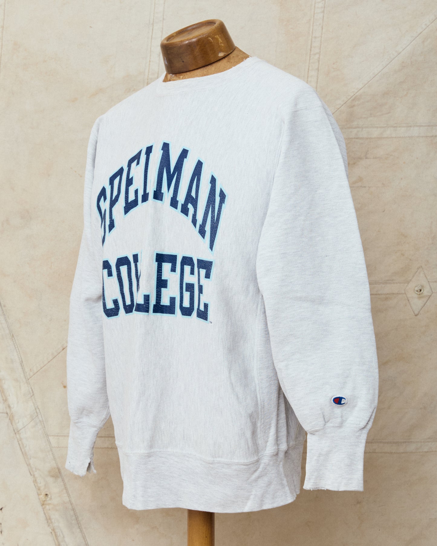 Vintage 90's Champion Reverse Weave Sweatshirt Spelman College Gray Melange XL