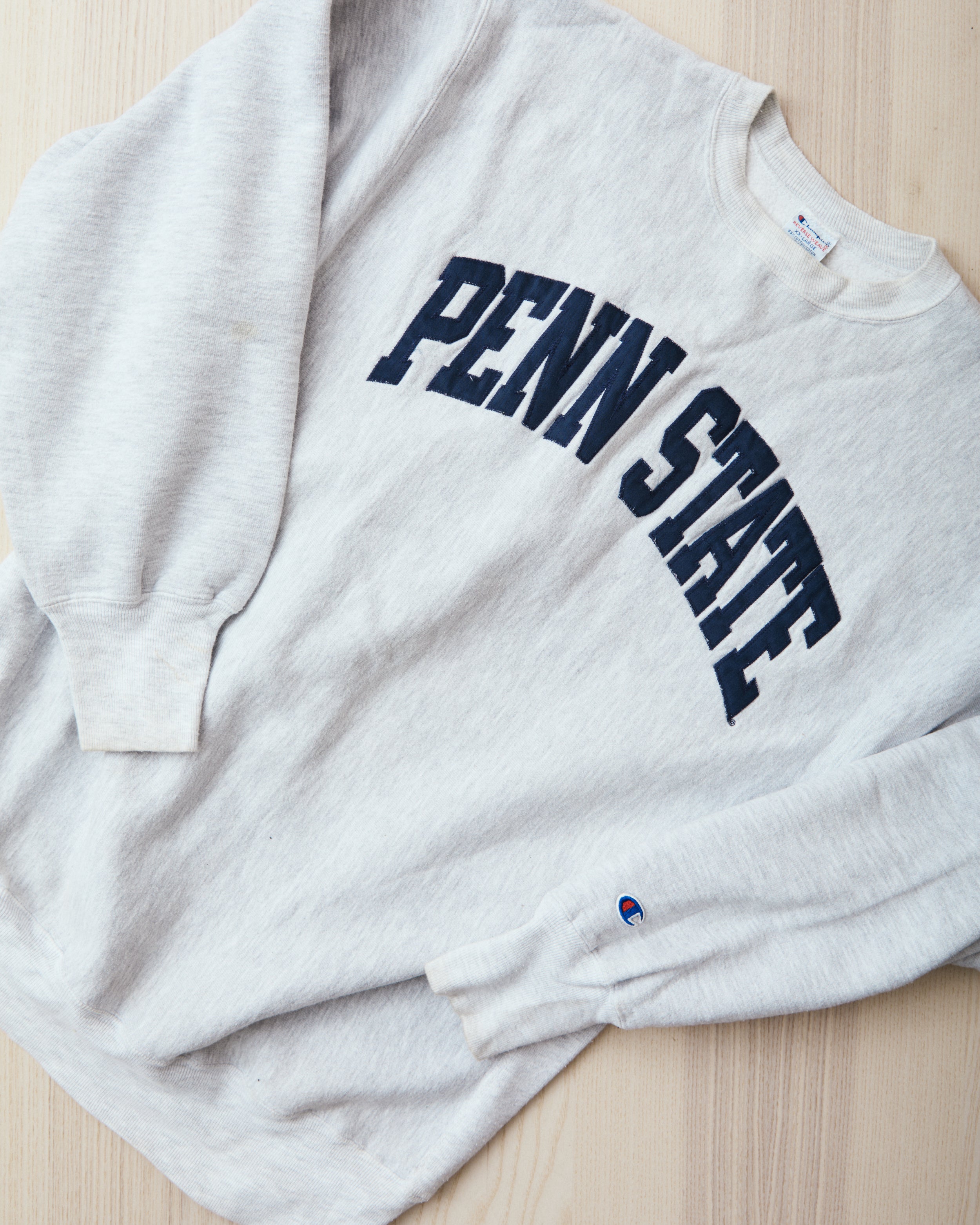 Vintage 90's Champion Reverse Weave Sweatshirt Penn State Gray
