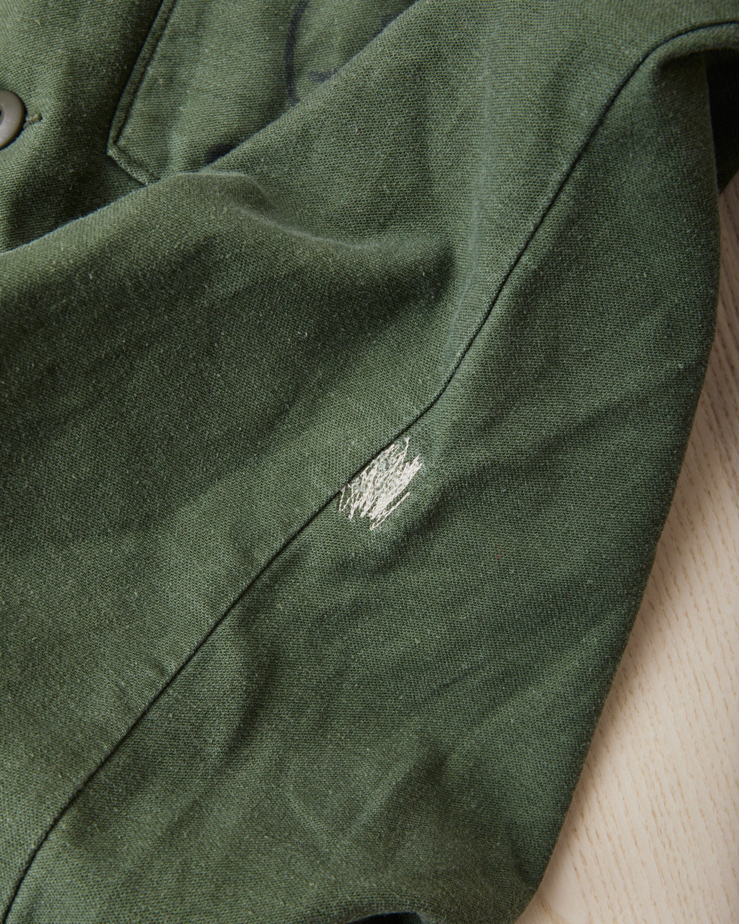 Vintage Original 1970 OG-107 Cotton Sateen US Army Seabees Short Sleeved Shirt