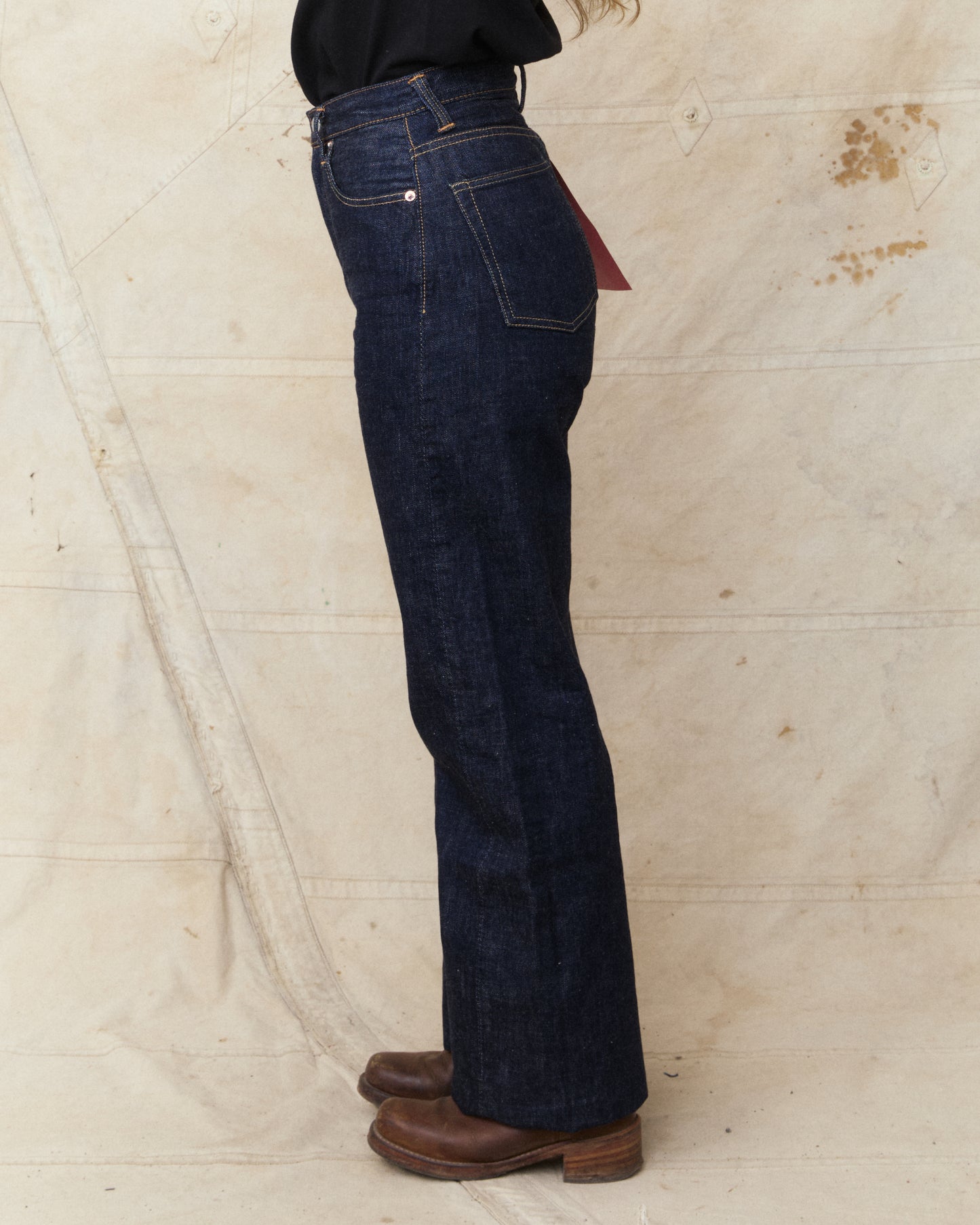 Fullcount 0107-21 Womens Wide Indigo Straight Monroe Denim