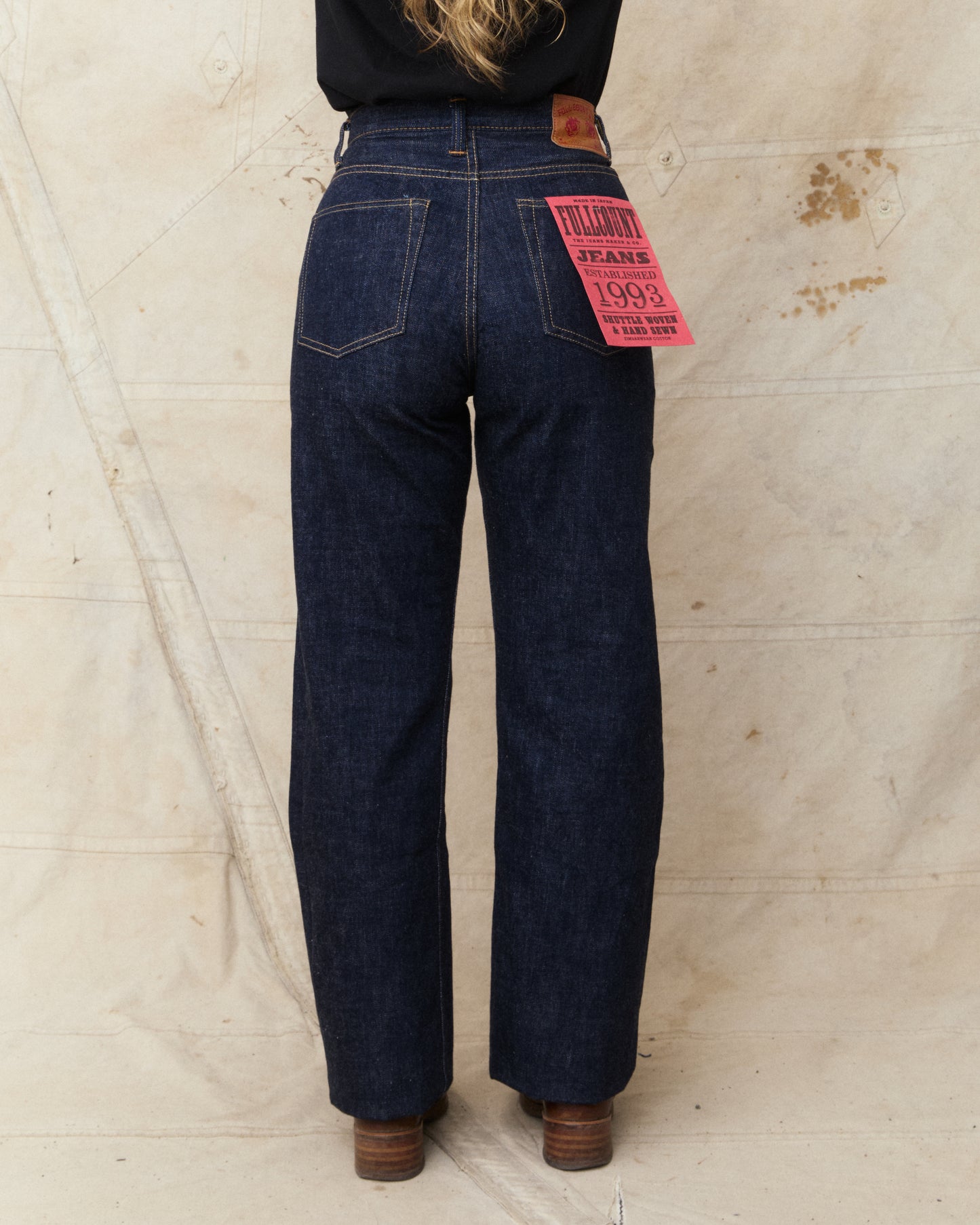 Fullcount 0107-21 Womens Wide Indigo Straight Monroe Denim