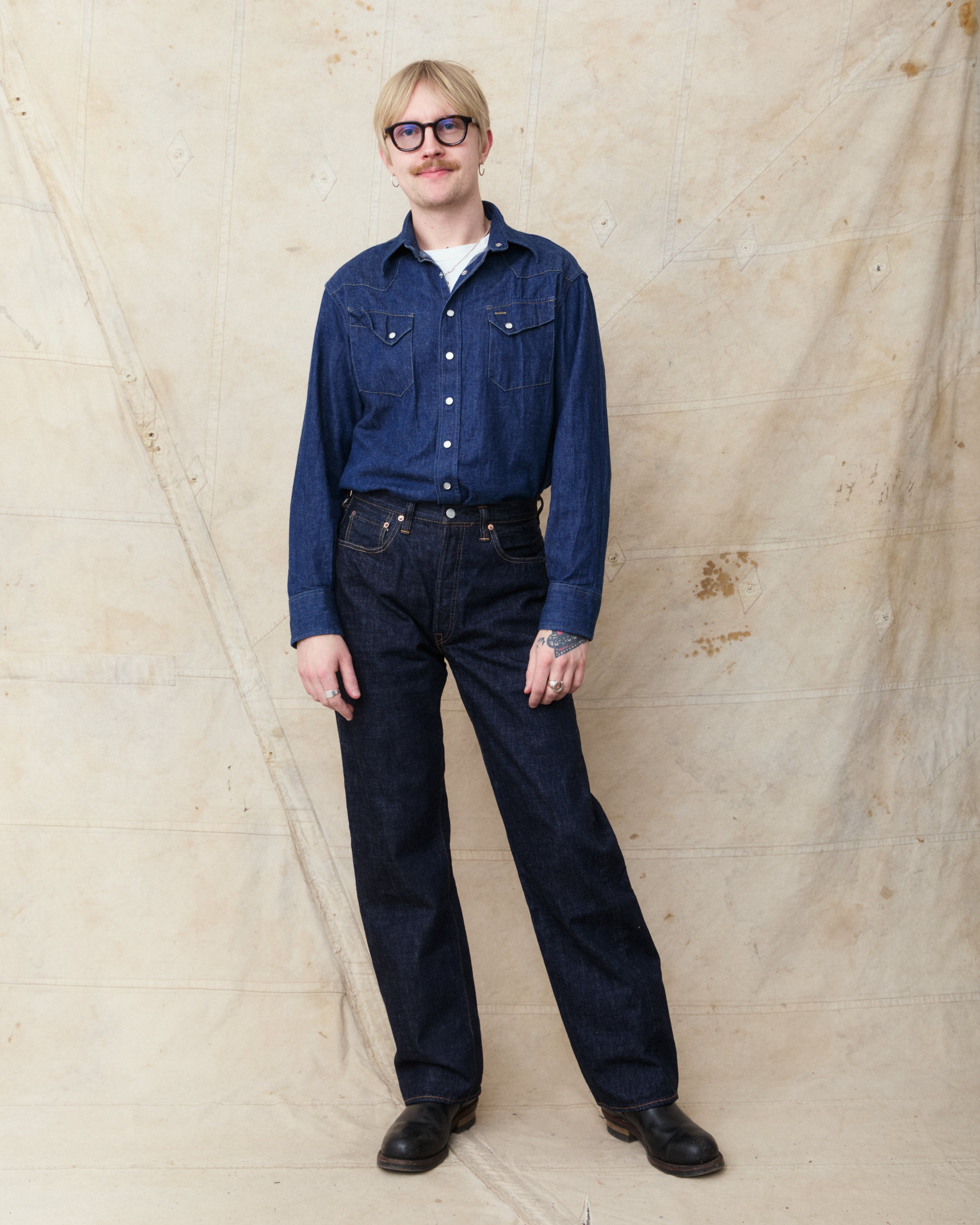 Fullcount 0105W 13.7oz Wide Indigo Denim – Second Sunrise