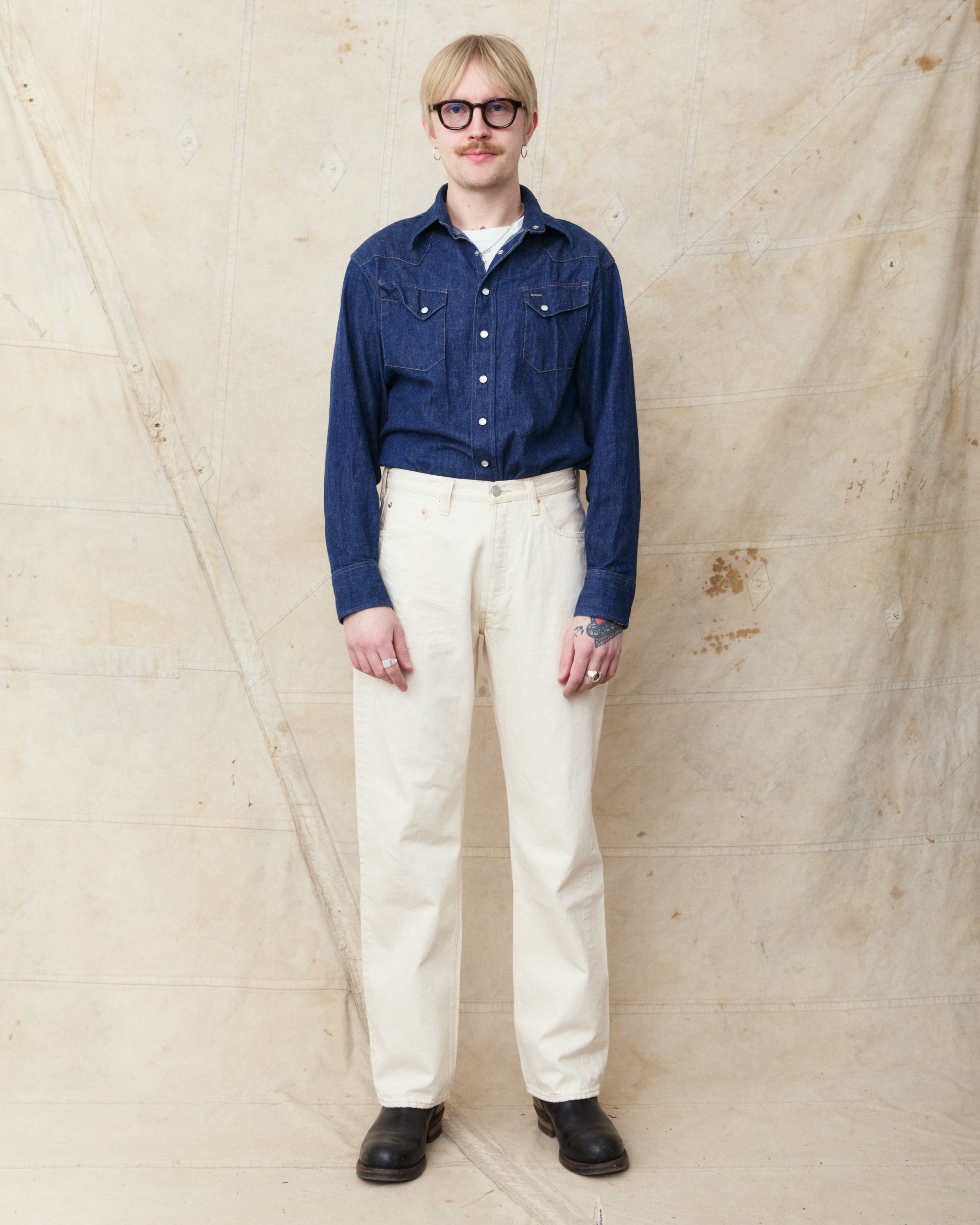 フルカウント　0105EC Wide Ecru Selvedge Denim Fullcount 0105EC Wide Ecru Selvedge Denim – Second Sunrise
