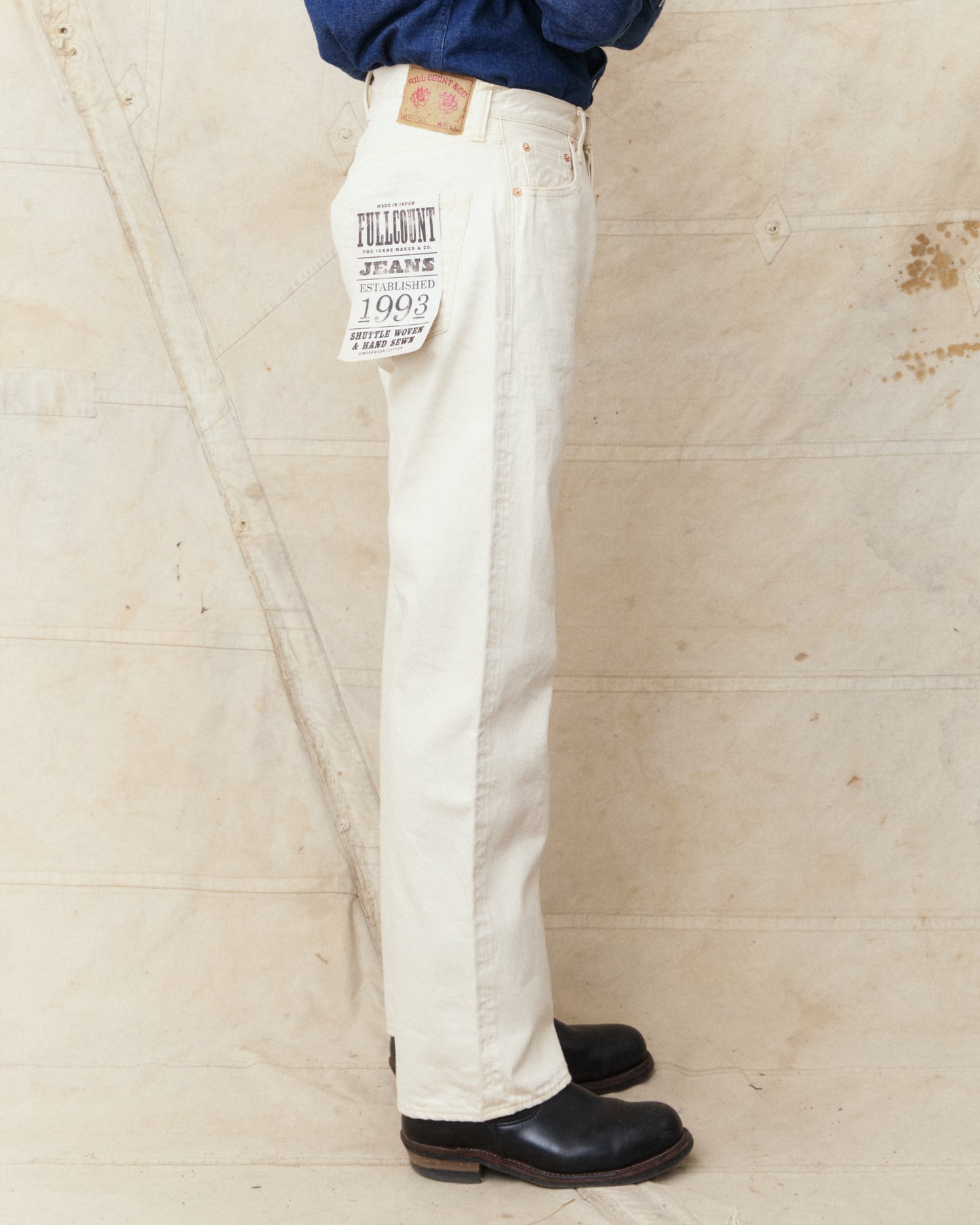 Fullcount 0105EC Wide Ecru Selvedge Denim