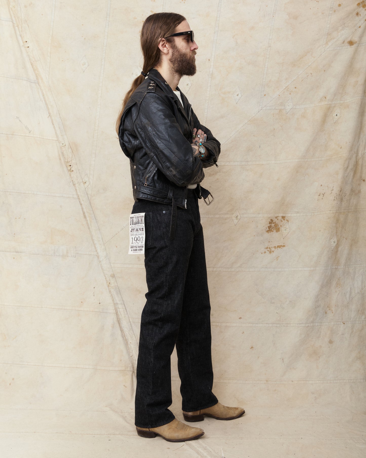Fullcount 1101BK Straight Black Selvedge Denim