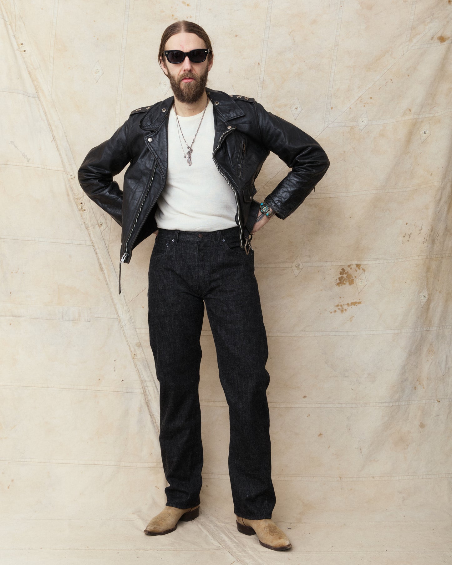 Fullcount 1101BK Straight Black Selvedge Denim