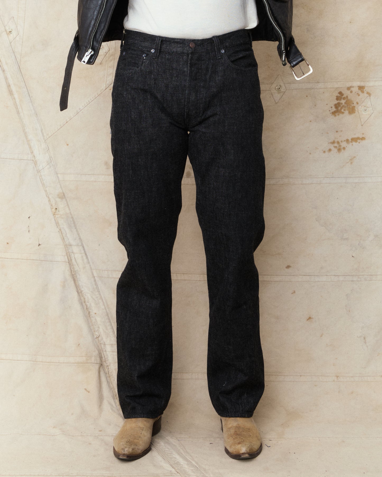 Fullcount 1101BK Straight Black Selvedge Denim