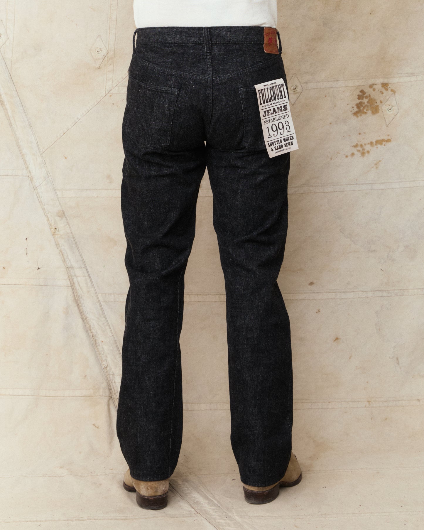 Fullcount 1101BK Straight Black Selvedge Denim