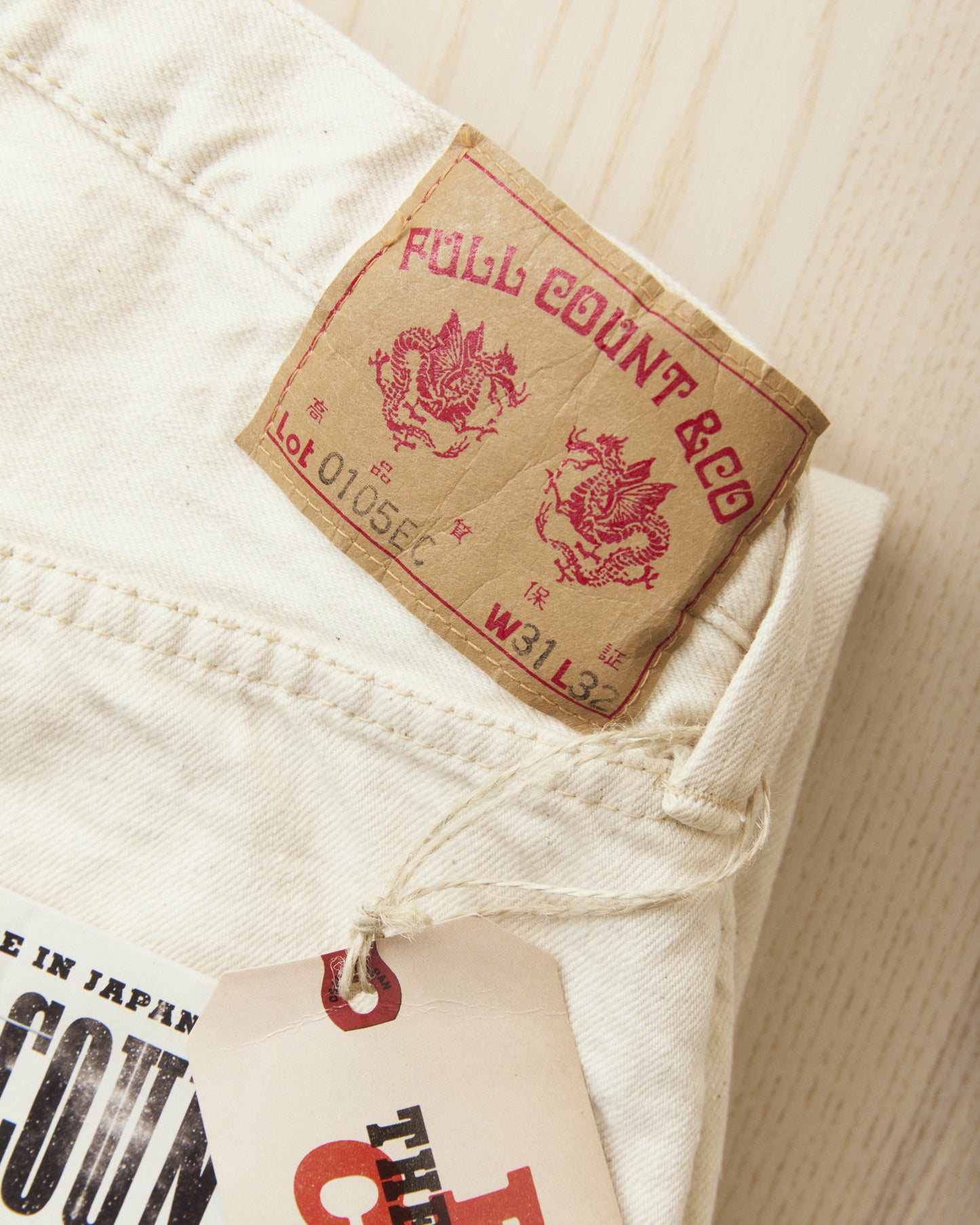 Fullcount 0105EC Wide Ecru Selvedge Denim