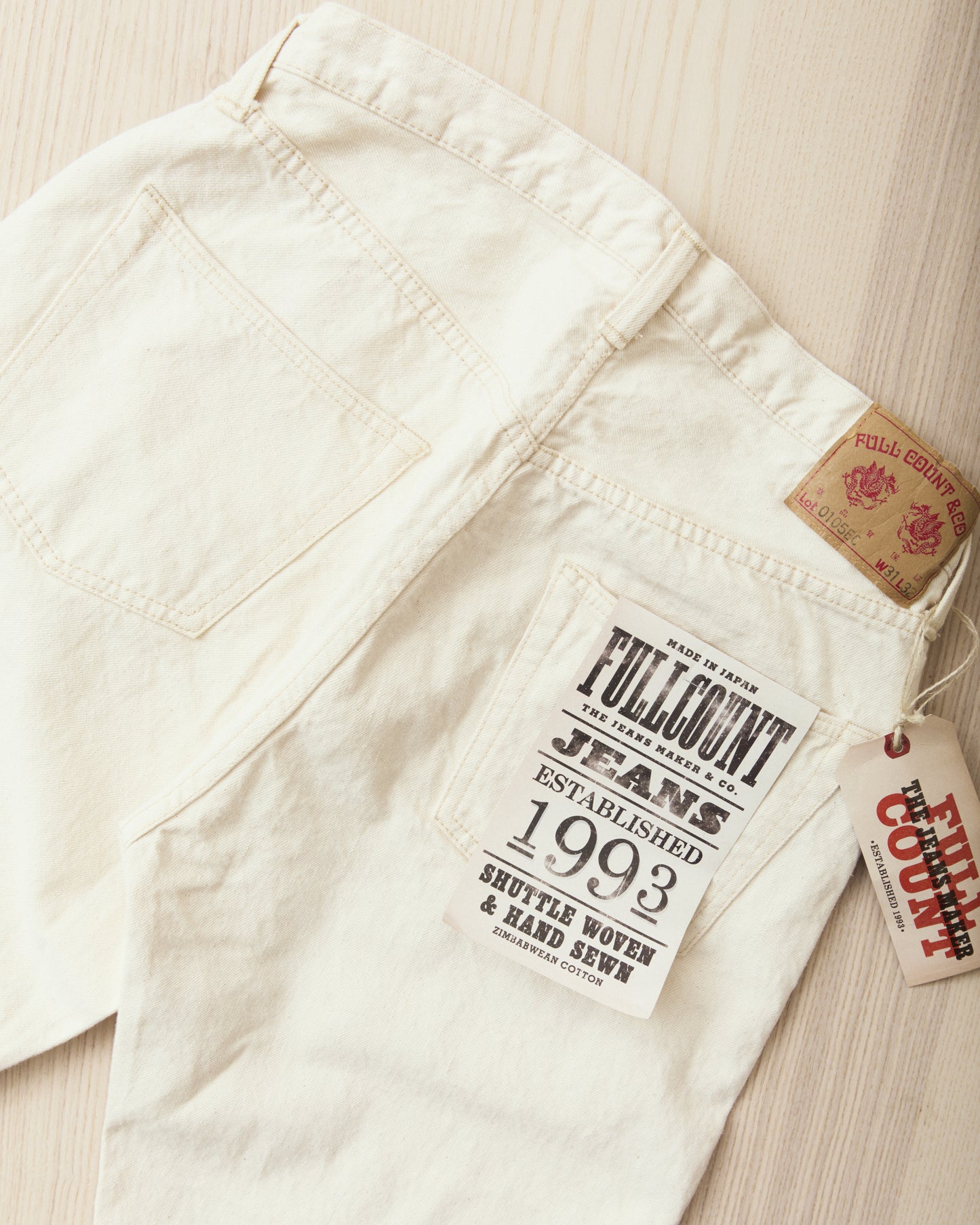 Fullcount 0105EC Wide Ecru Selvedge Denim