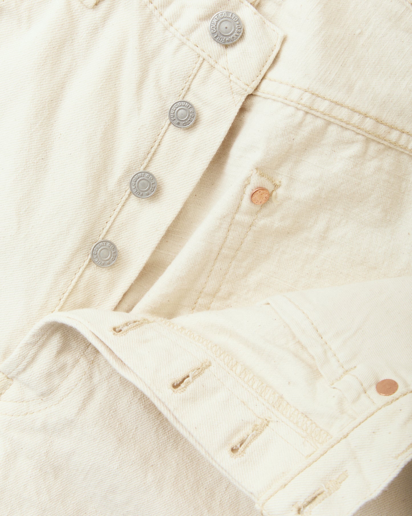 Fullcount 0105EC Wide Ecru Selvedge Denim