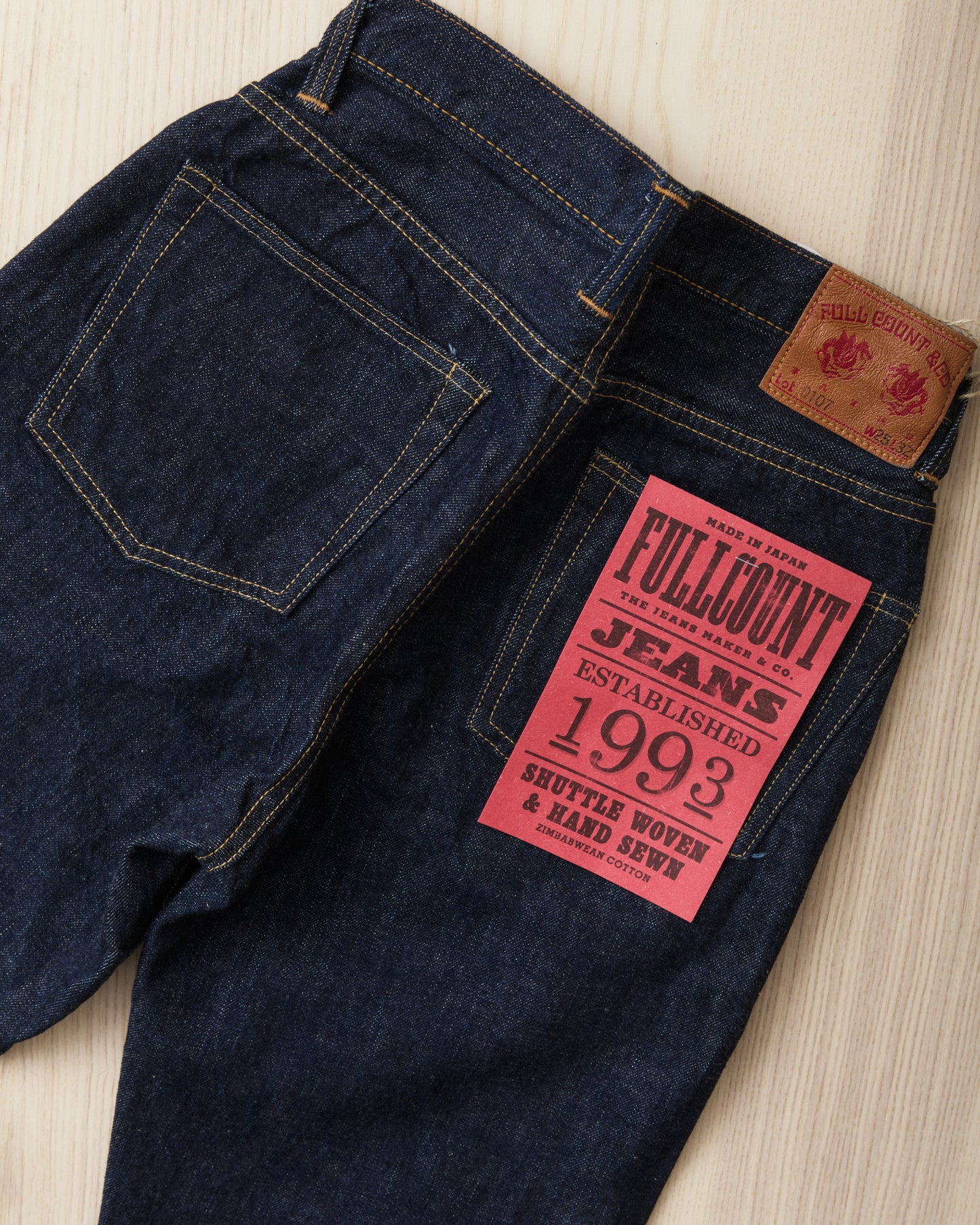 Fullcount 0107-21 Womens Wide Indigo Straight Monroe Denim