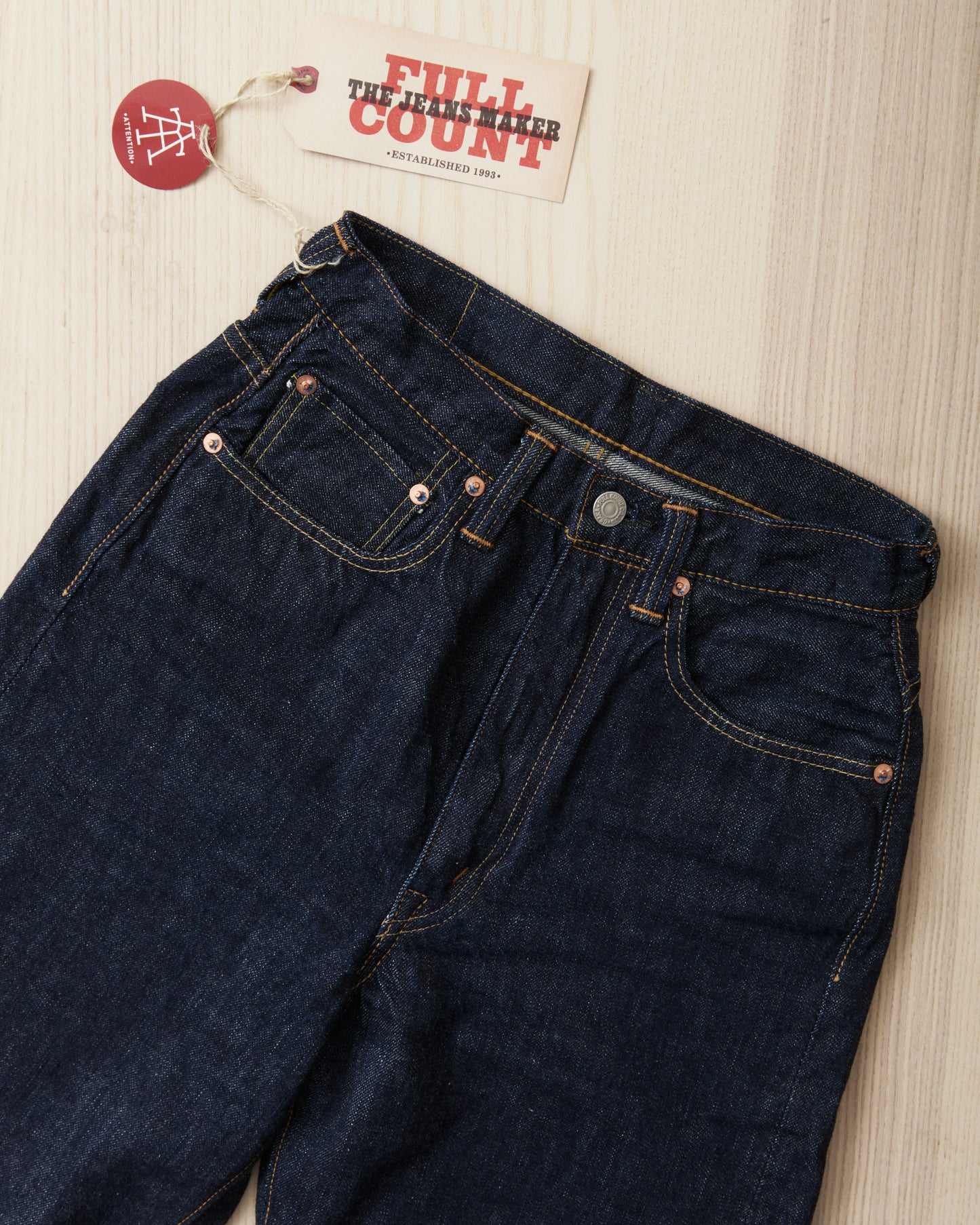 Fullcount 0107-21 Womens Wide Indigo Straight Monroe Denim