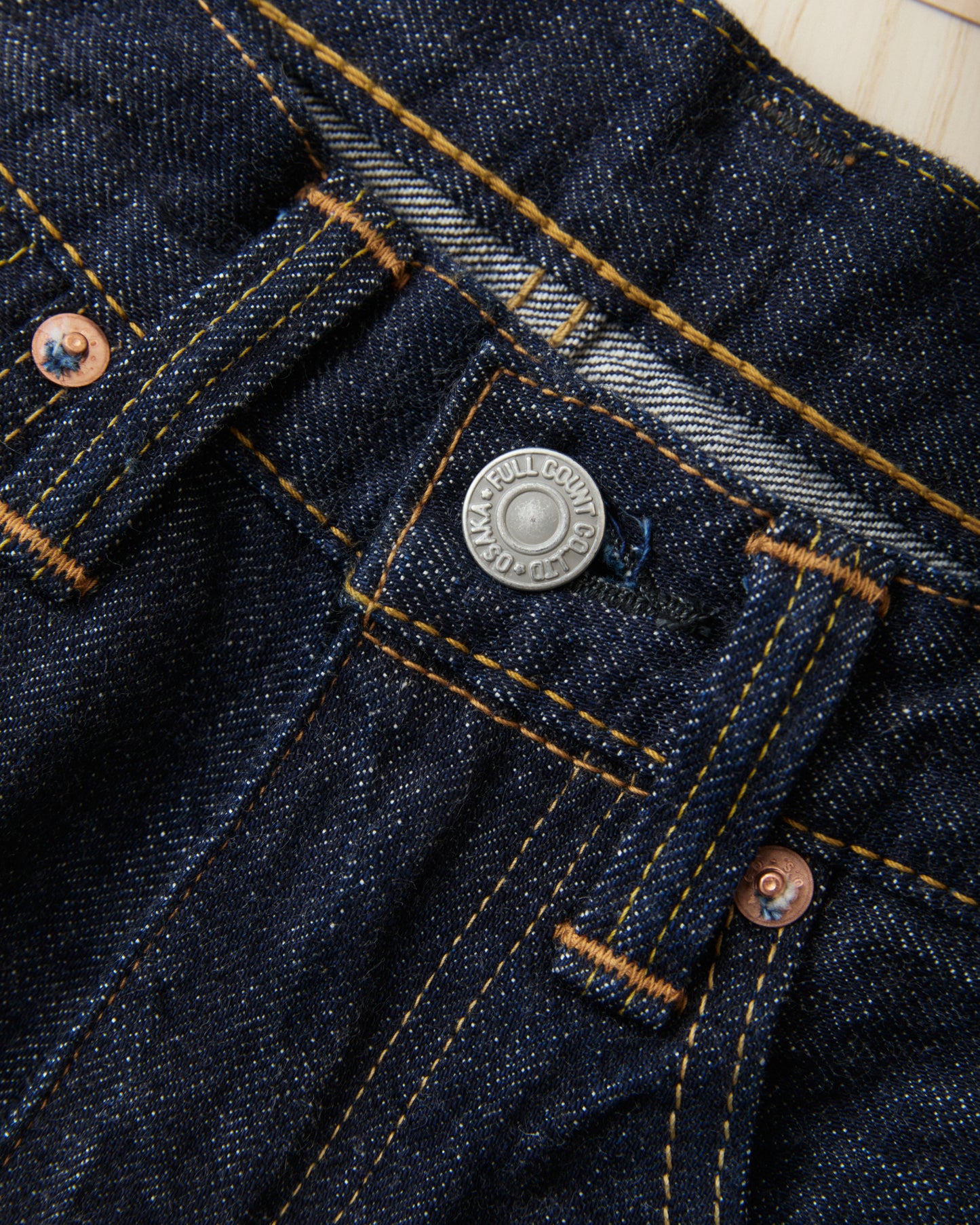 Fullcount 0107-21 Womens Wide Indigo Straight Monroe Denim