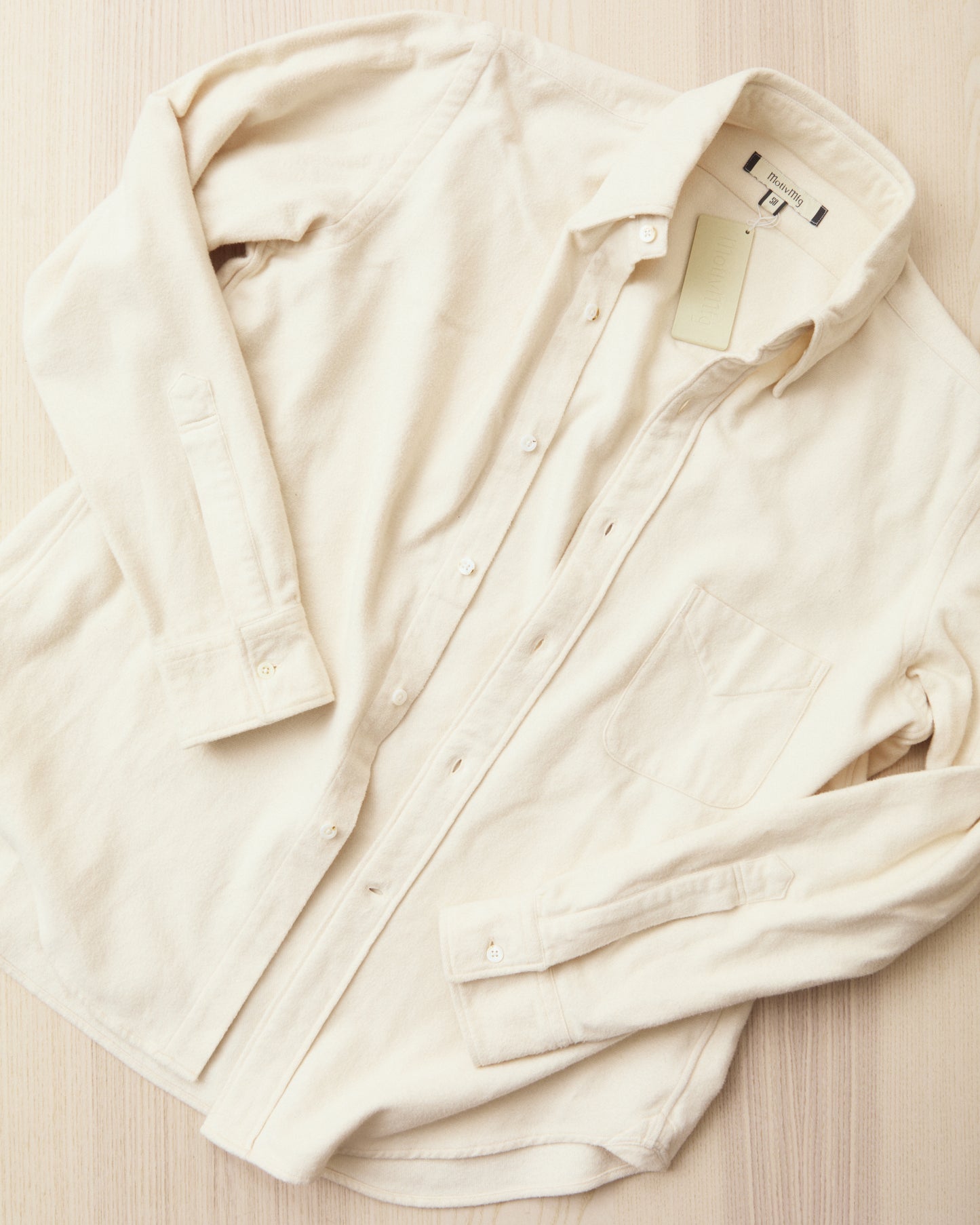 Second Hand MotivMfg Authentic Fit BD Shirt Natural Japanese Cotton Flannel Size 50