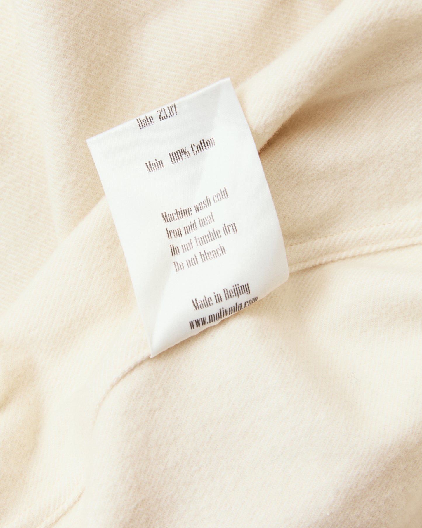 Second Hand MotivMfg Authentic Fit BD Shirt Natural Japanese Cotton Flannel Size 50