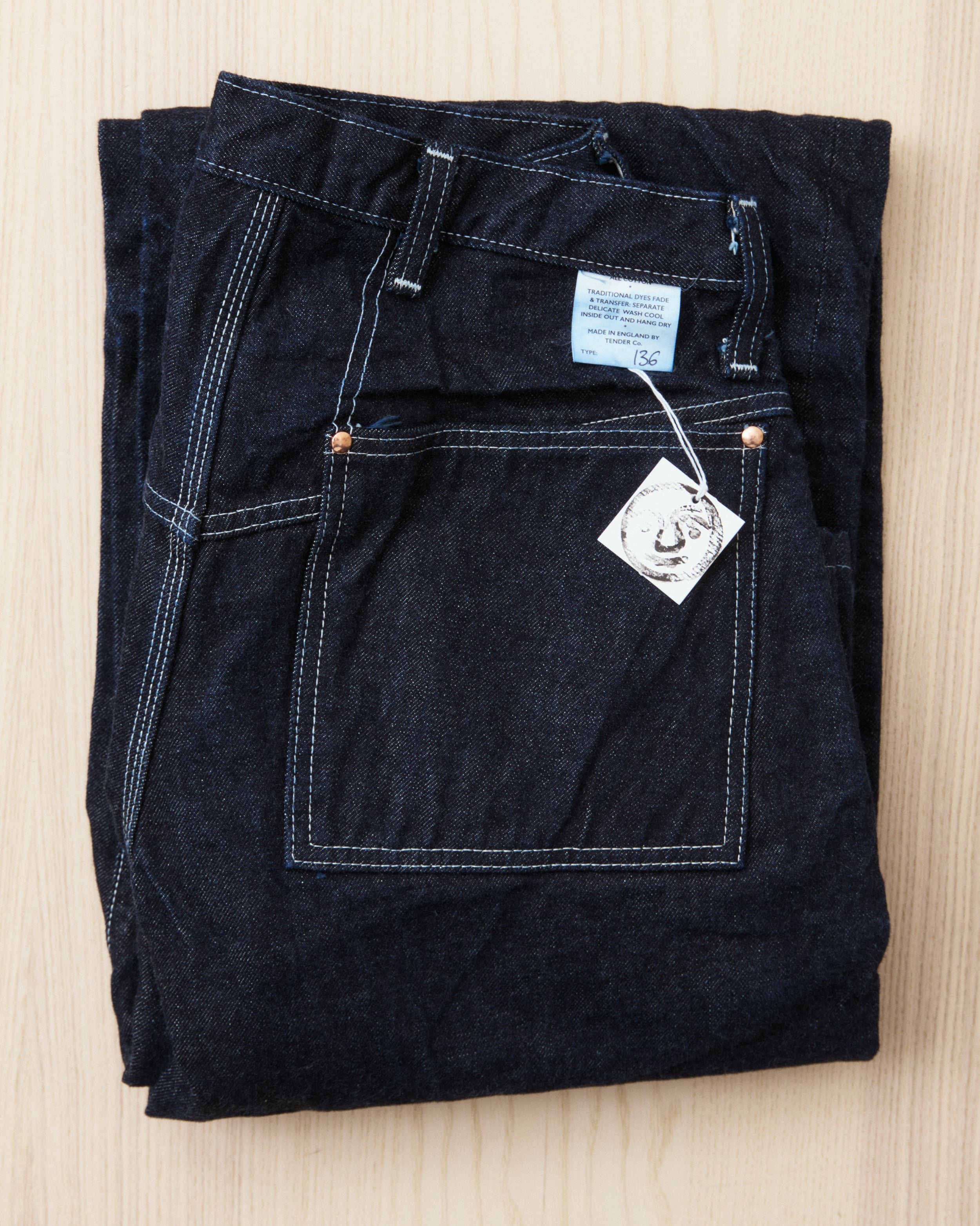 Tender Type 136 Oxford Jeans 16 oz Rinsed Selvage Denim – Second