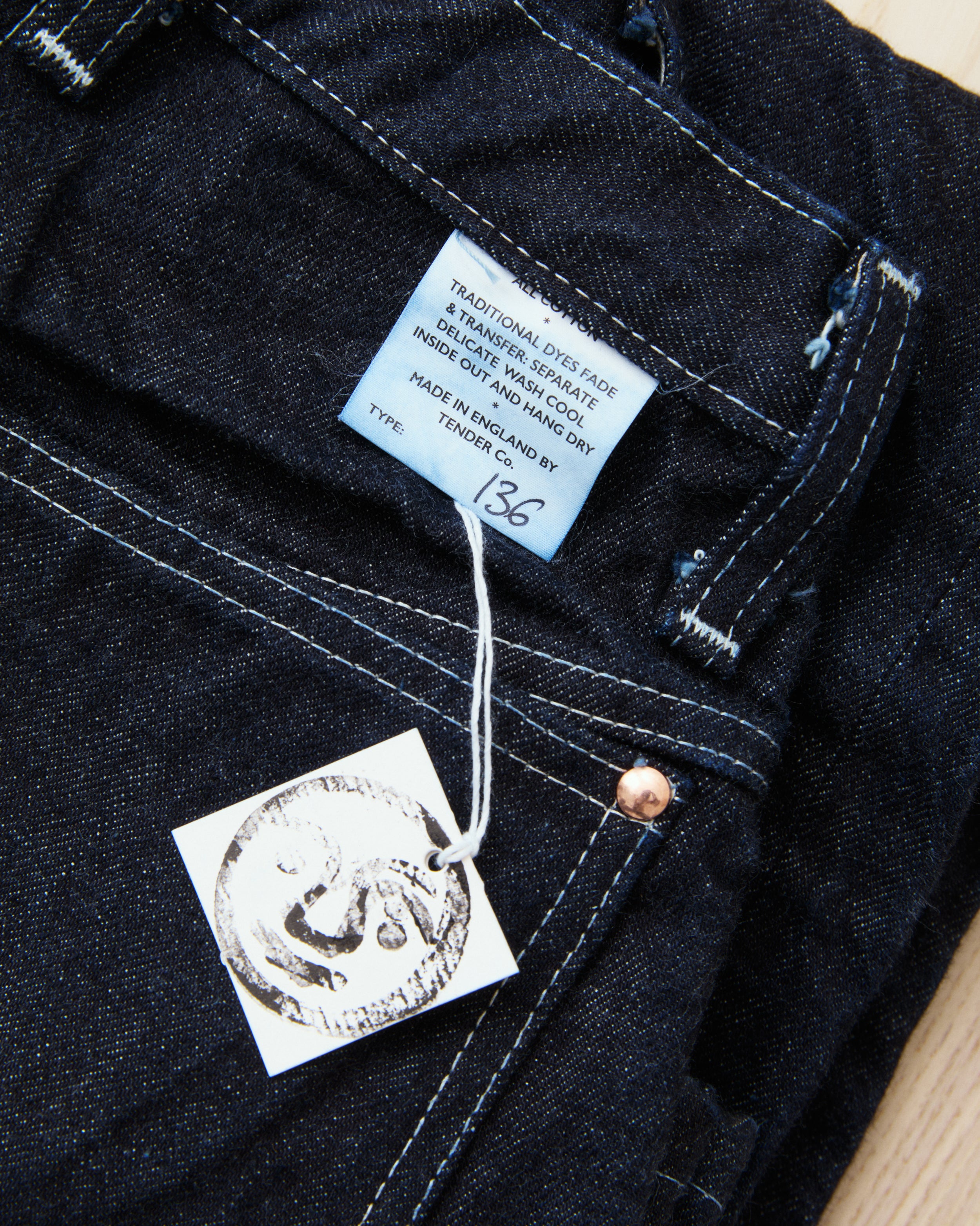 Tender Type 136 Oxford Jeans 16 oz Rinsed Selvage Denim – Second