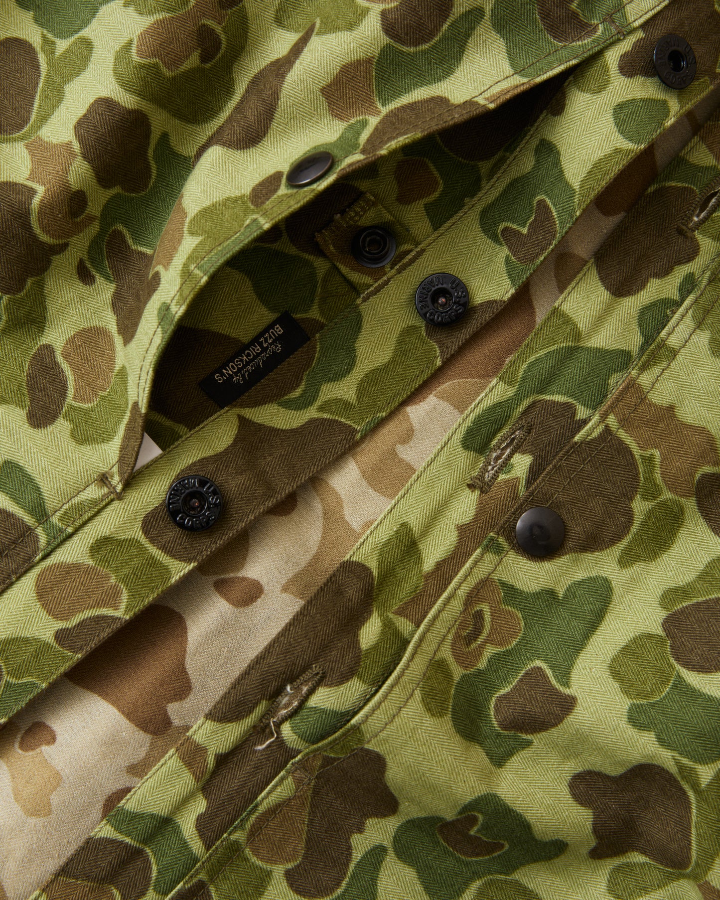 Buzz Rickson's BR15884 USMC P-44 Camo Jacket Herringbone Twill