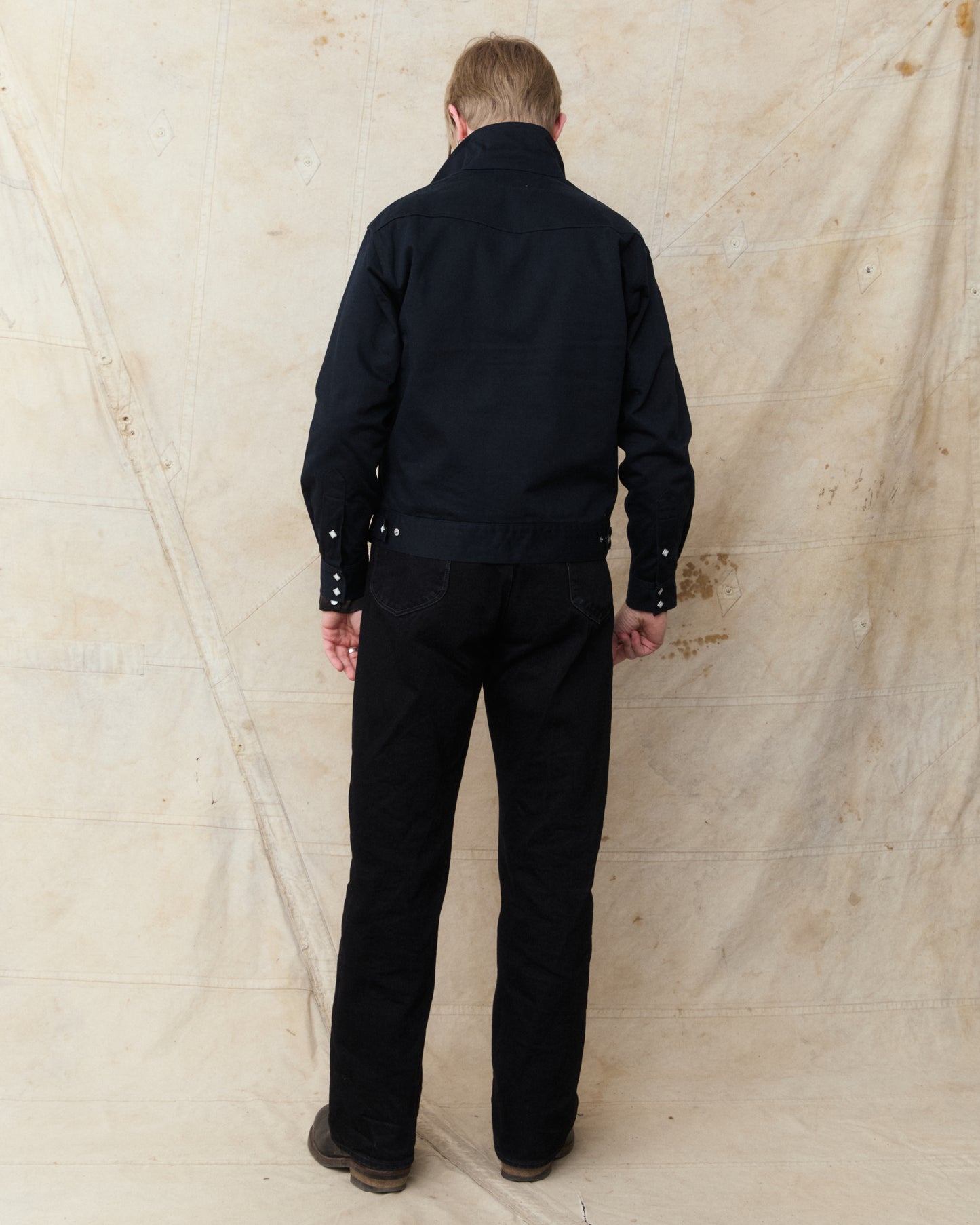 Sugar Cane & Co Satin Western Jacket Black SC15906