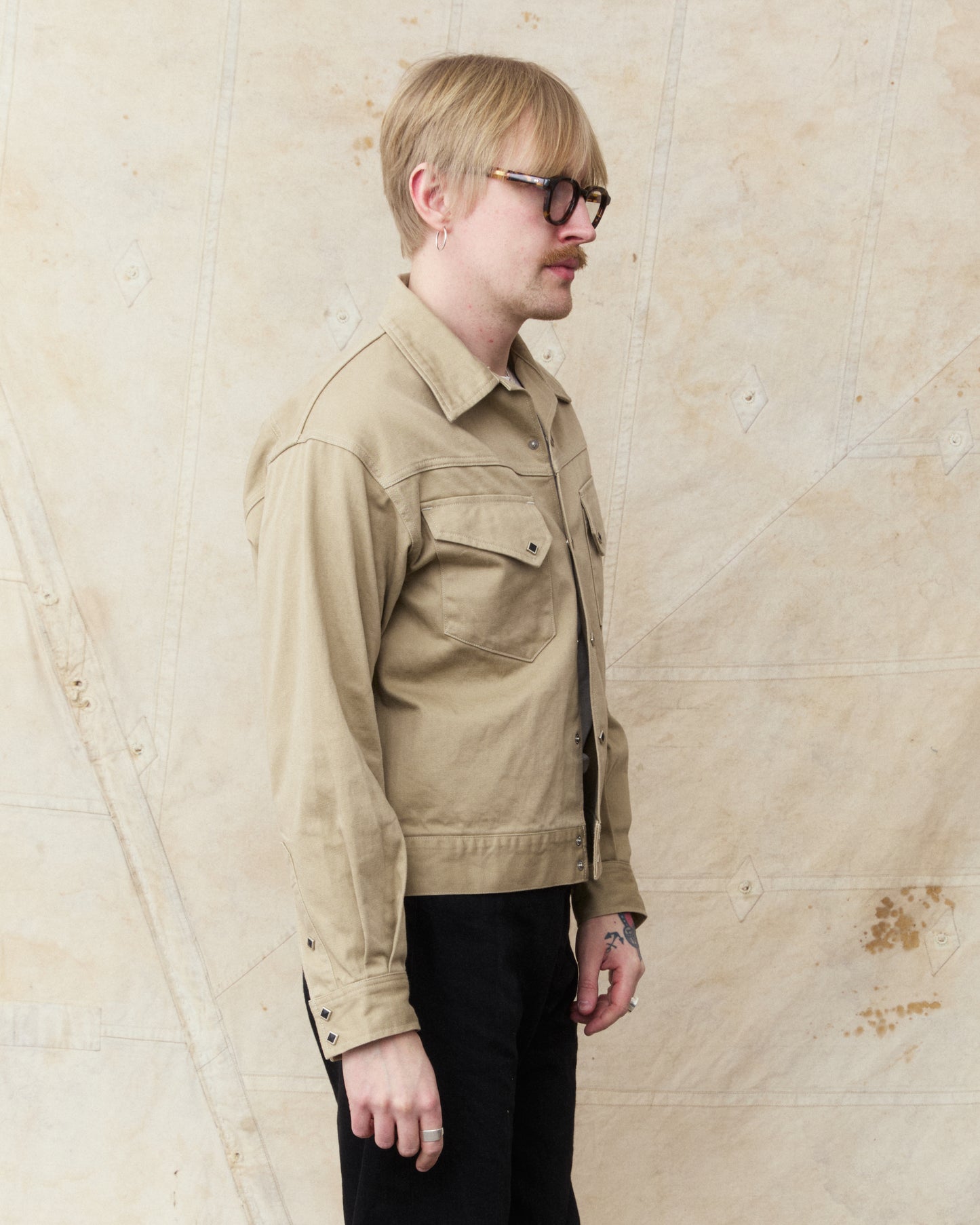 Sugar Cane & Co Satin Western Jacket Beige SC15906