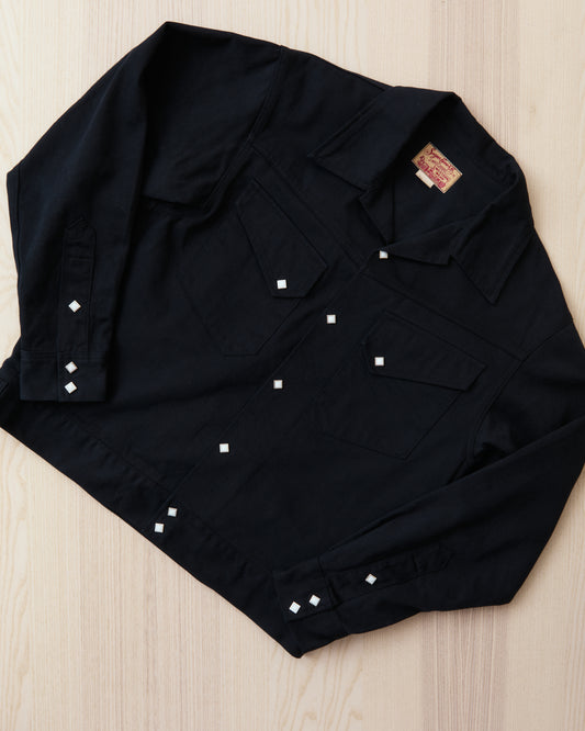 Sugar Cane & Co Satin Western Jacket Black SC15906