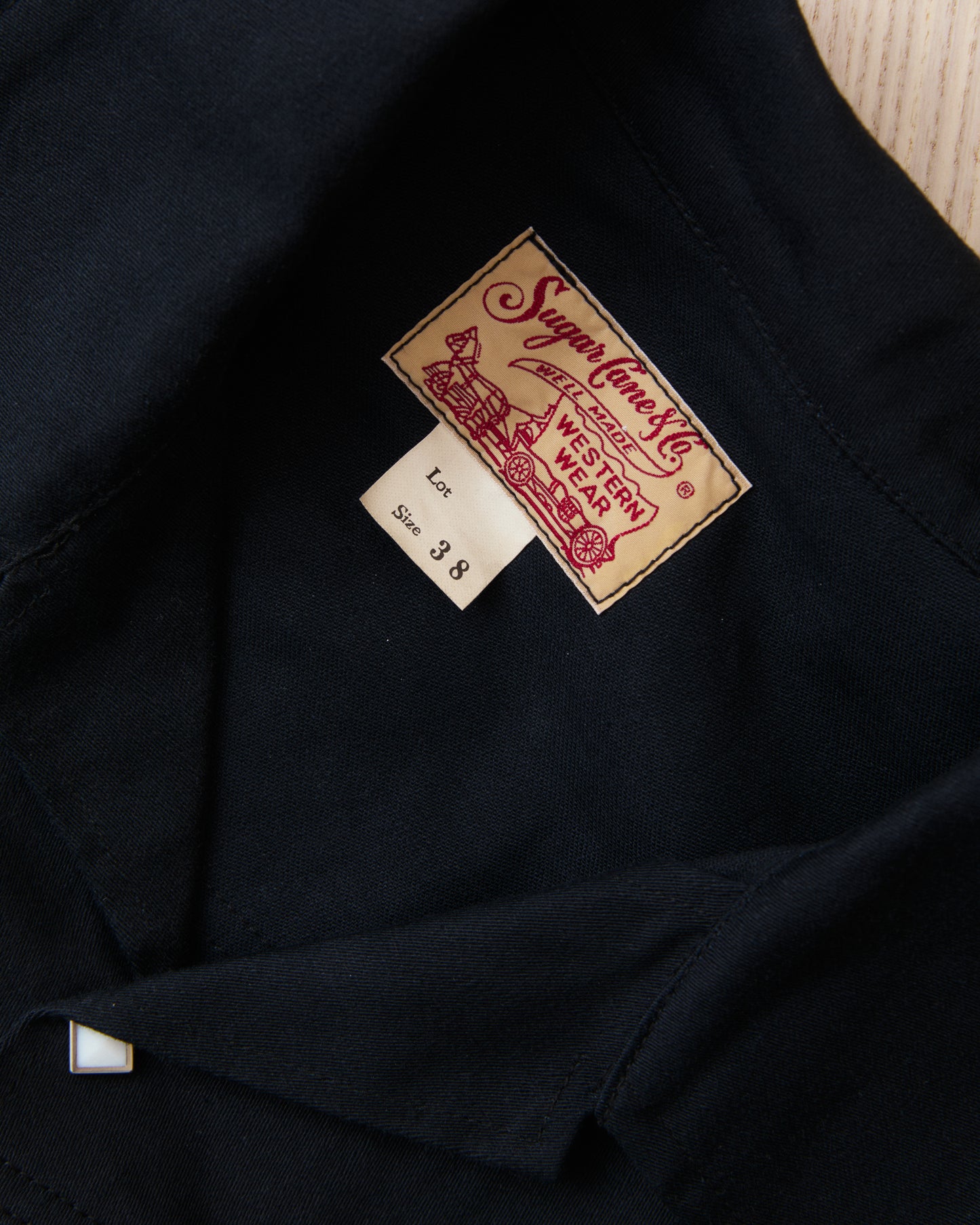 Sugar Cane & Co Satin Western Jacket Black SC15906