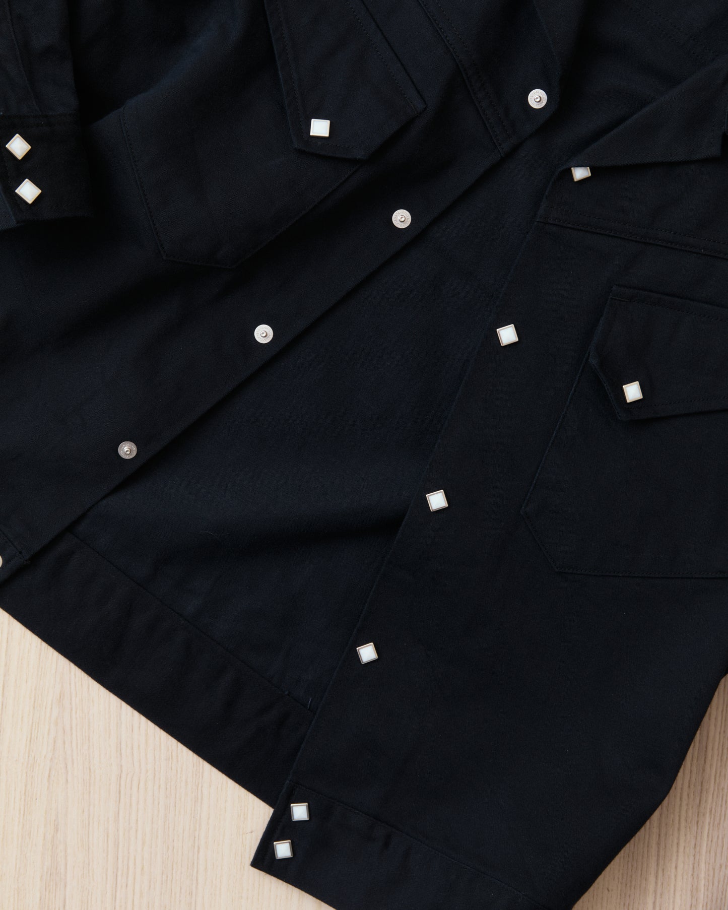 Sugar Cane & Co Satin Western Jacket Black SC15906