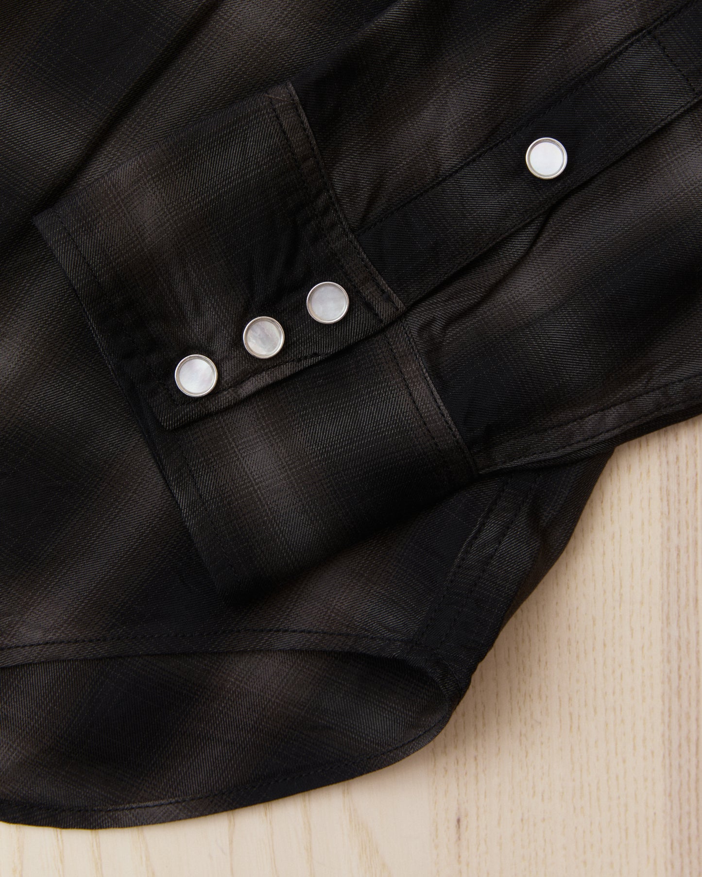 Sugar Cane & Co. Ombre Check Western Shirt Black SC29688