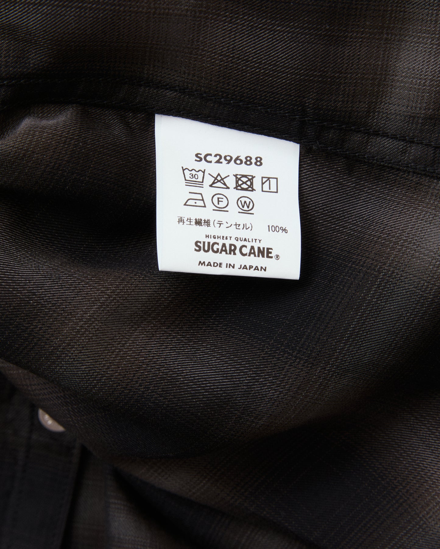 Sugar Cane & Co. Ombre Check Western Shirt Black SC29688
