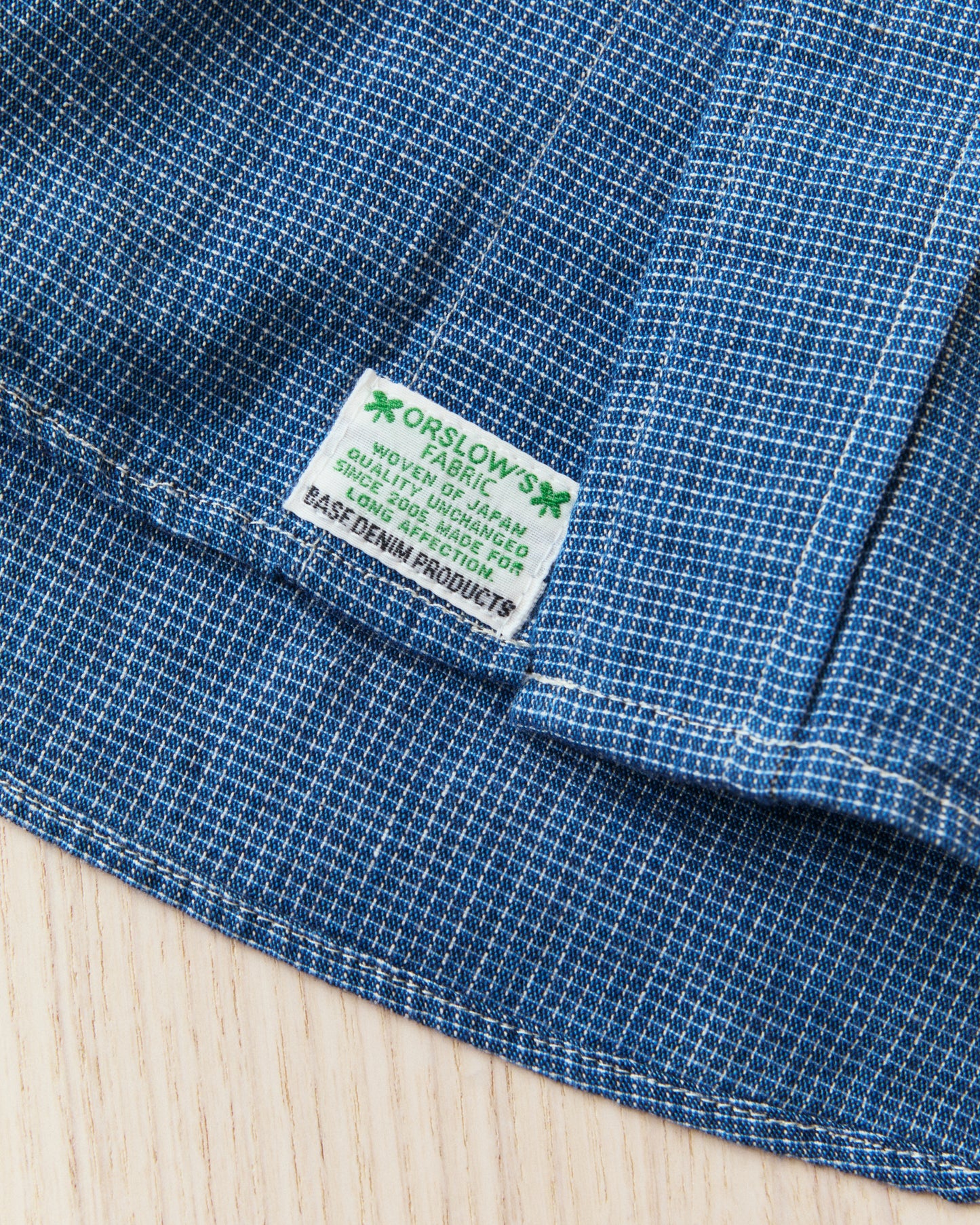 OrSlow 01-8112-C84K Button Down Chambray Shirt Checked Cotton