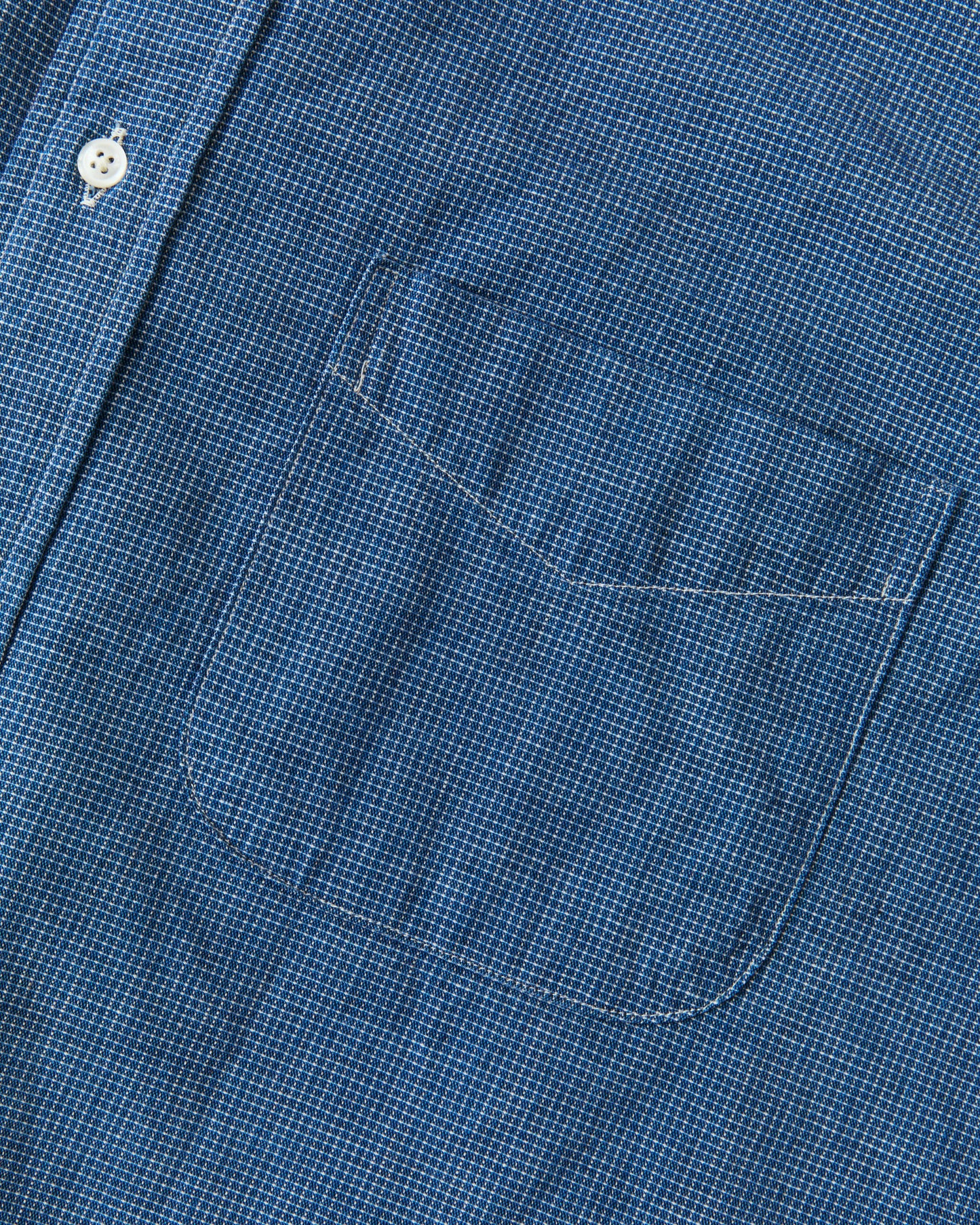 OrSlow 01-8112-C84K Button Down Chambray Shirt Checked Cotton