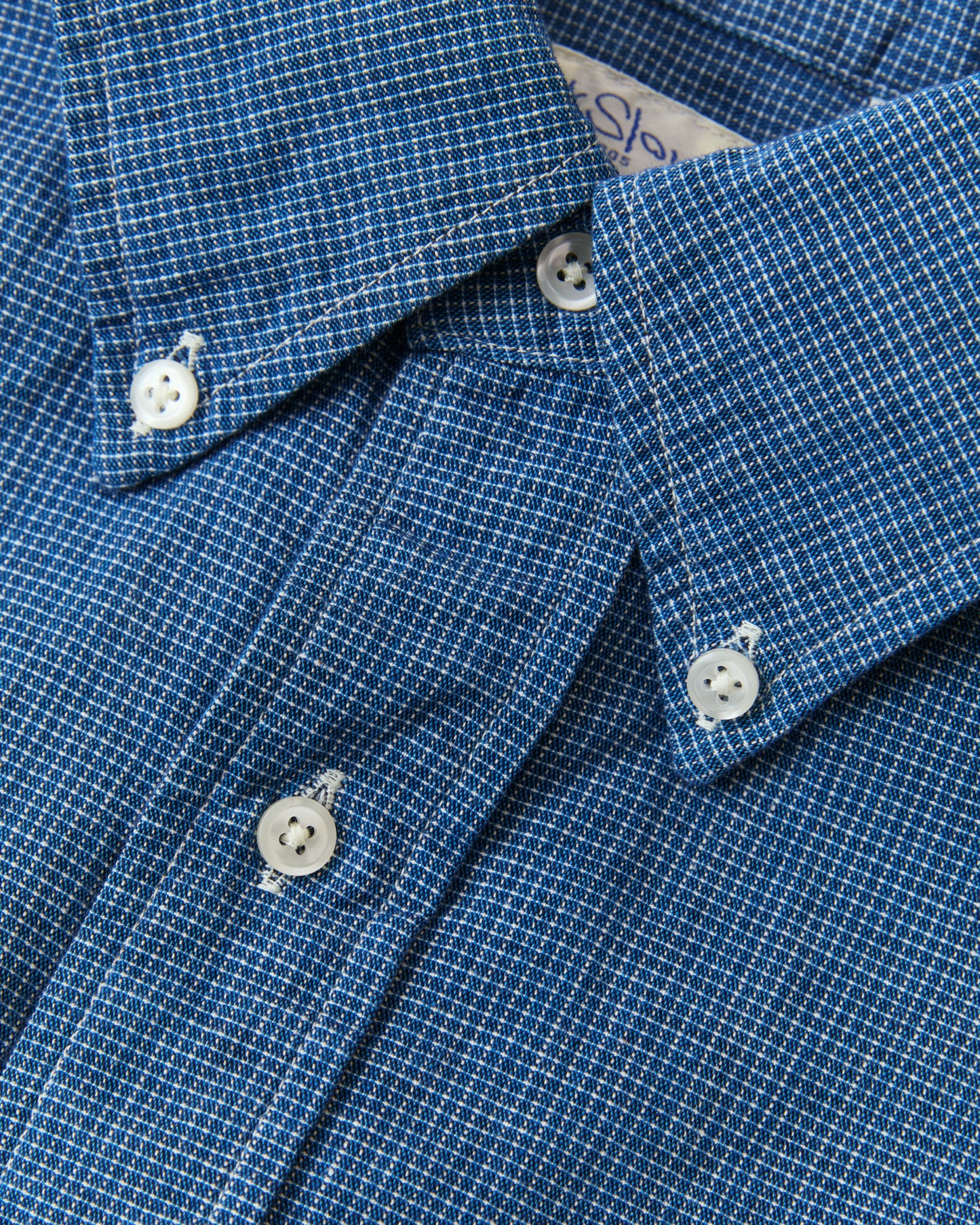 OrSlow 01-8112-C84K Button Down Chambray Shirt Checked Cotton