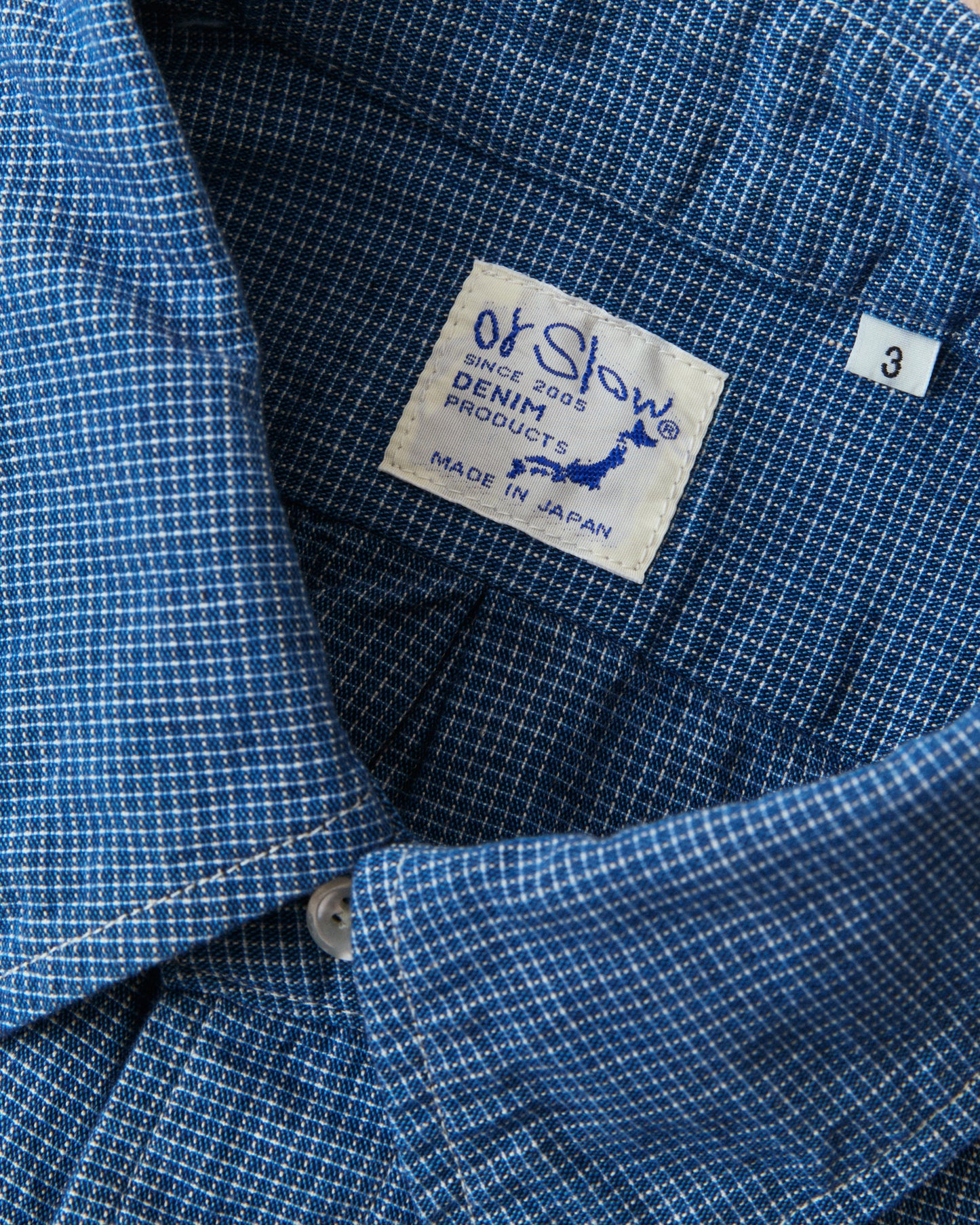 OrSlow 01-8112-C84K Button Down Chambray Shirt Checked Cotton