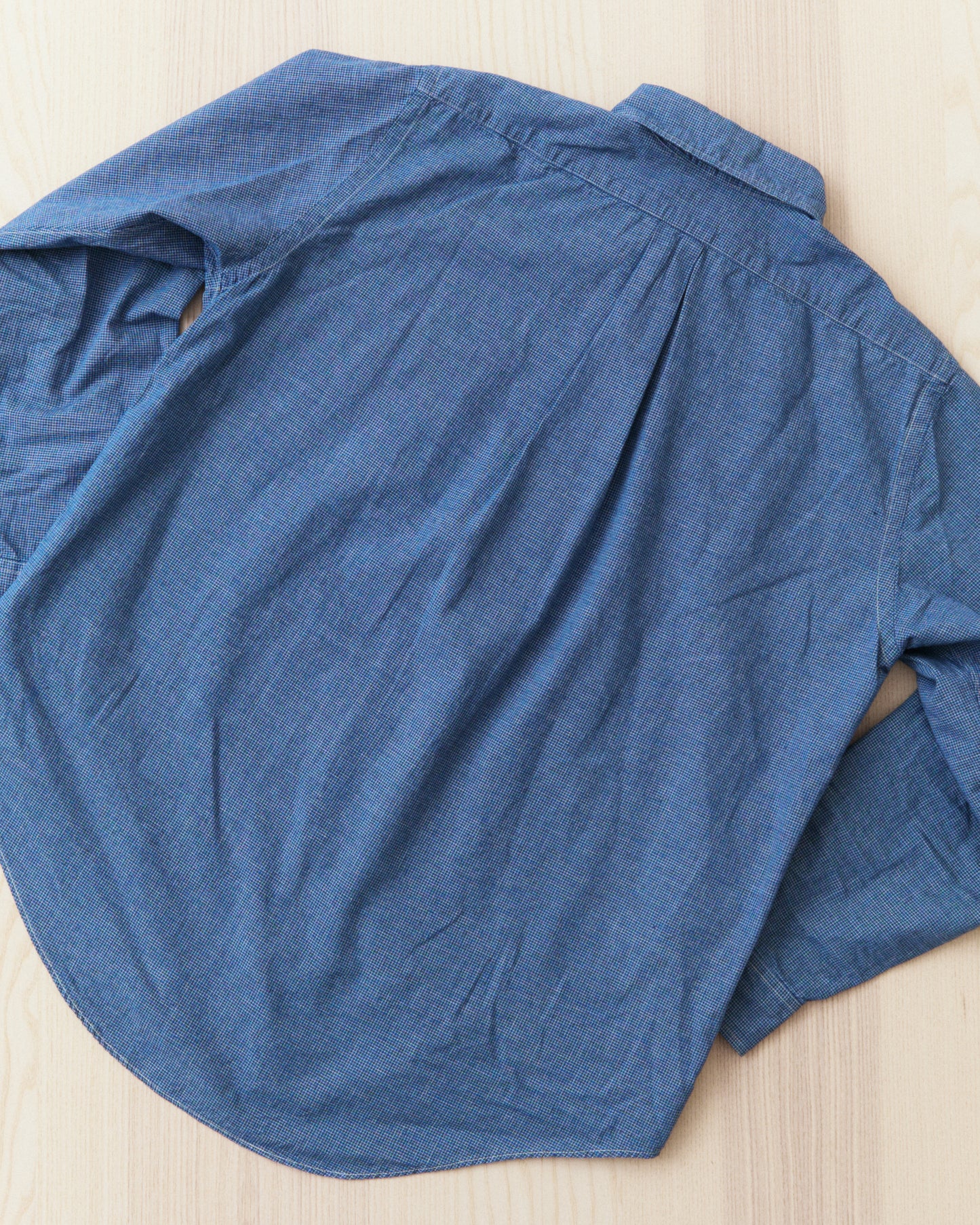 OrSlow 01-8112-C84K Button Down Chambray Shirt Checked Cotton