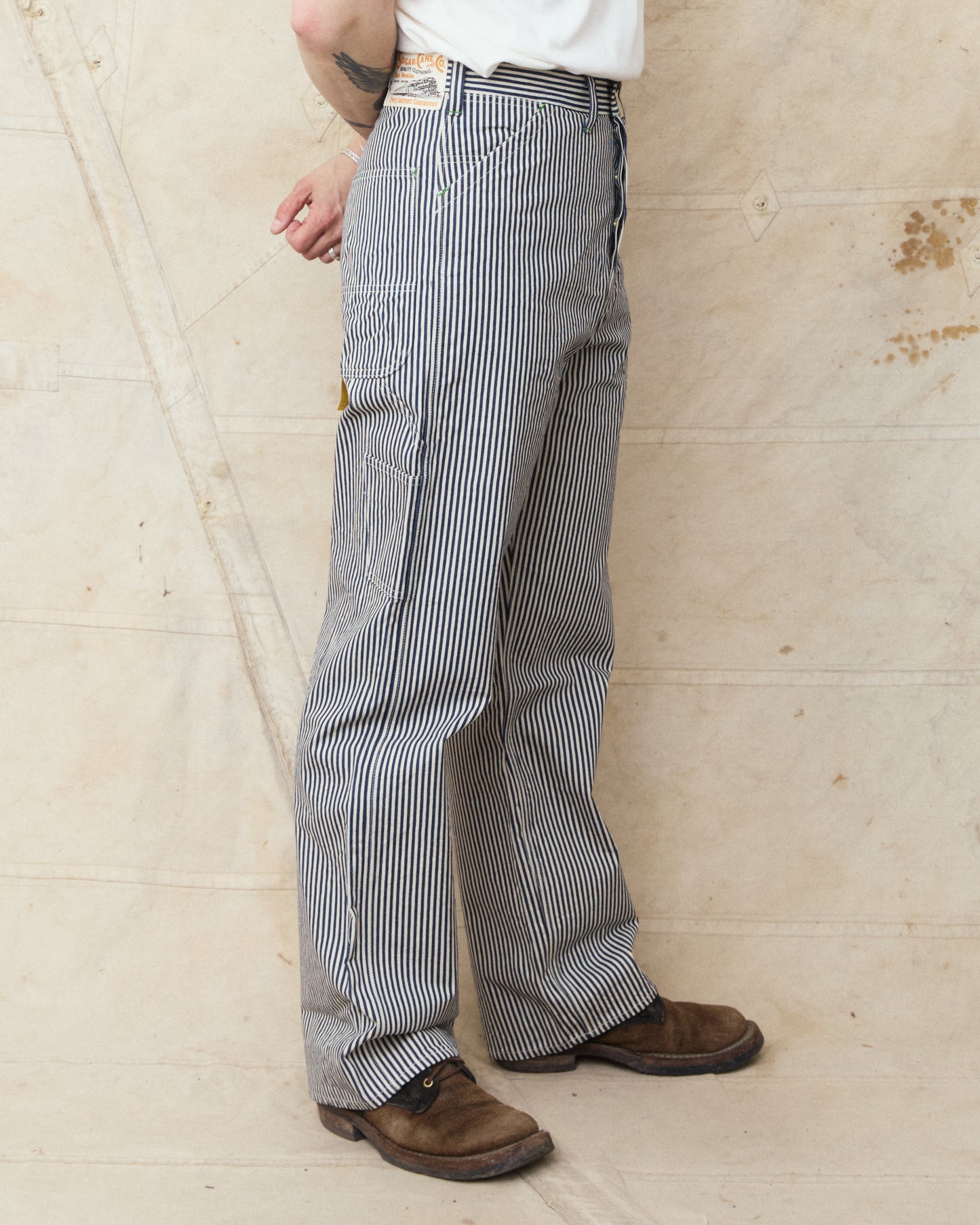 Sugar Cane & Co. 11oz. Hickory Stripe Work Pants SC42496