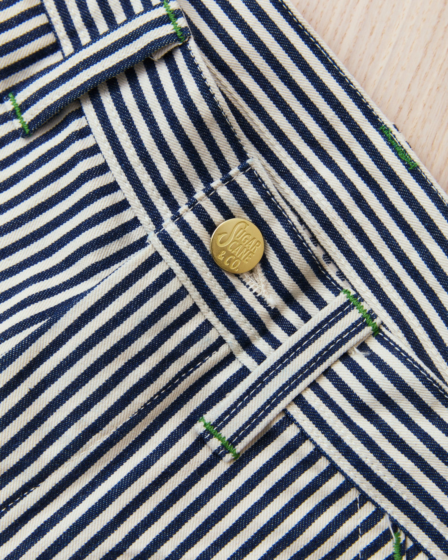 Sugar Cane & Co. 11oz. Hickory Stripe Work Pants SC42496