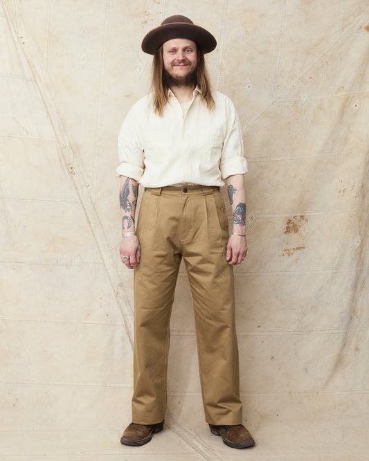 Gråbrodern Eke Chino Italian Khaki Twill Light Rinse