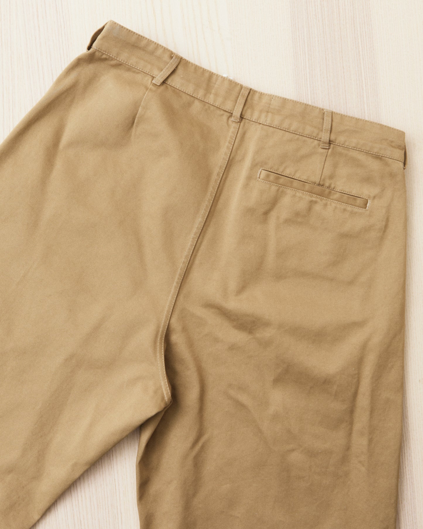 Gråbrodern Eke Pleat Relaxed Chino Italian Khaki Twill Light Rinse