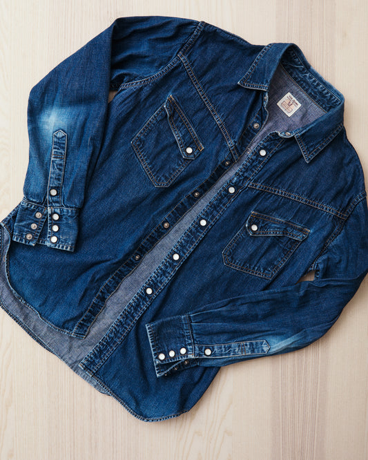 Second Hand TCB Jeans Ranchman Denim Shirt Size 40