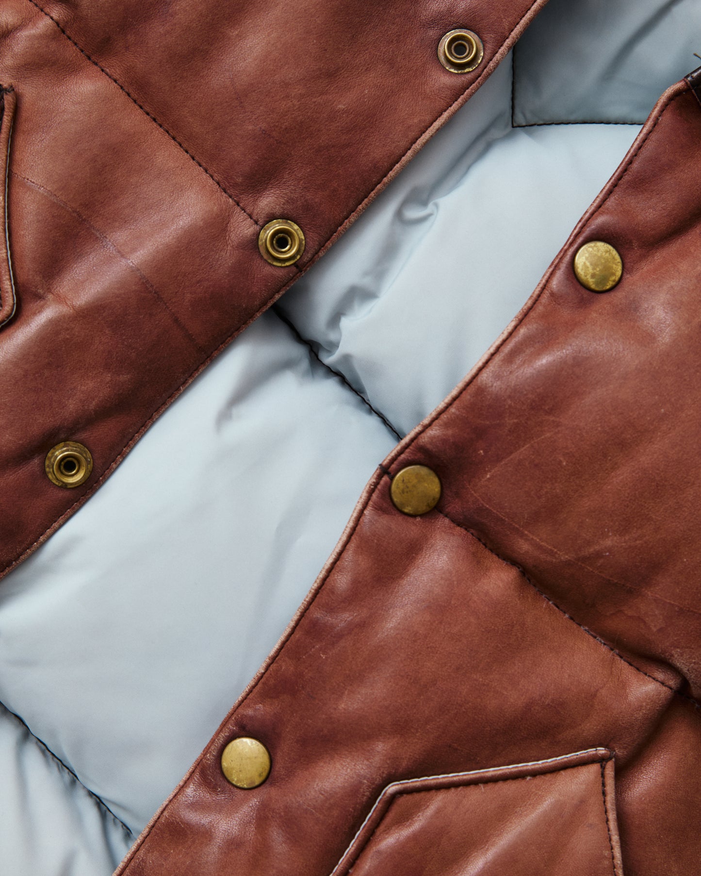 Vintage Rocky Mountain Featherbed Leather Down Vest Size 40
