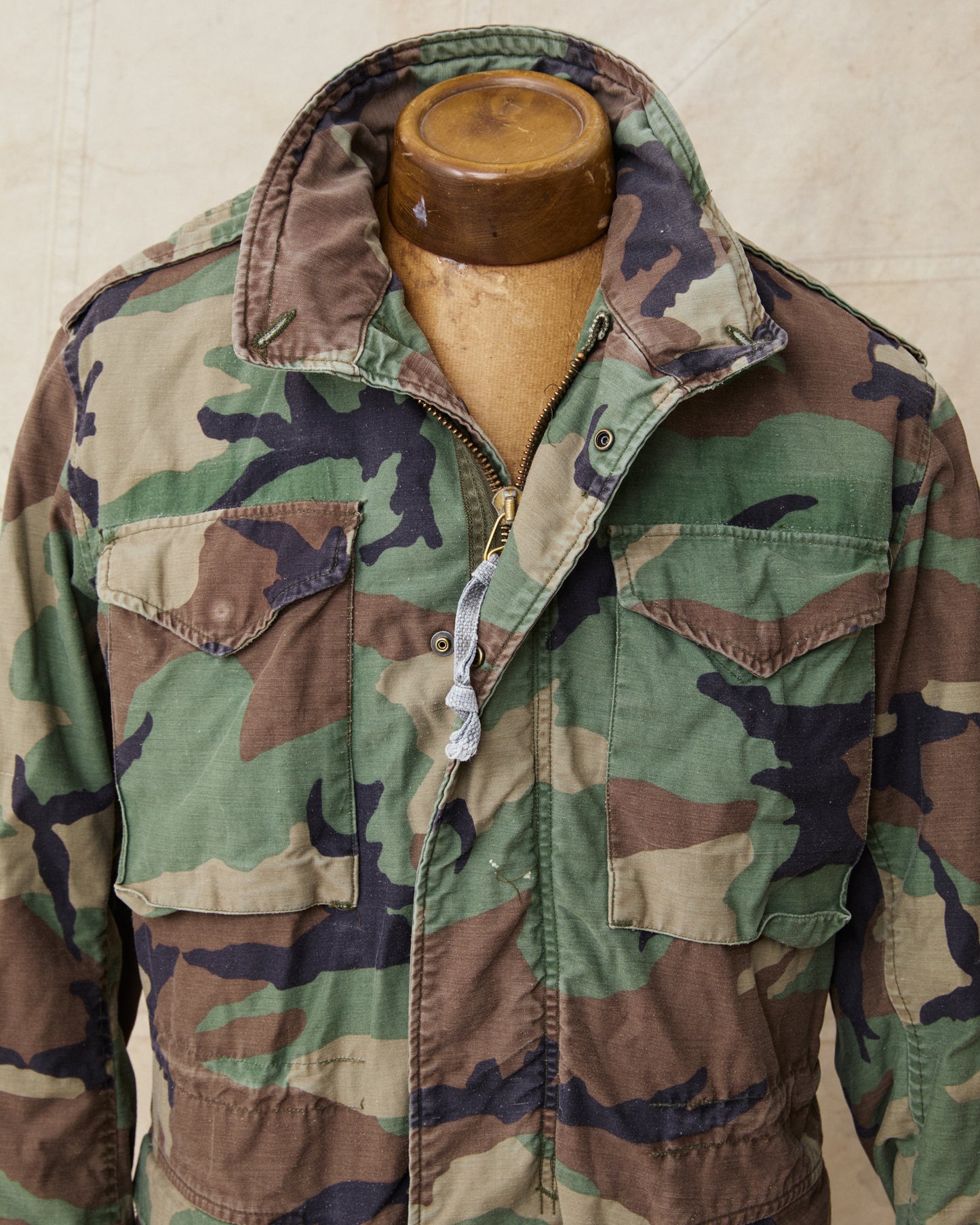 Vintage M-65 US Woodland Camo Army Field Jacket Size Small / Regular
