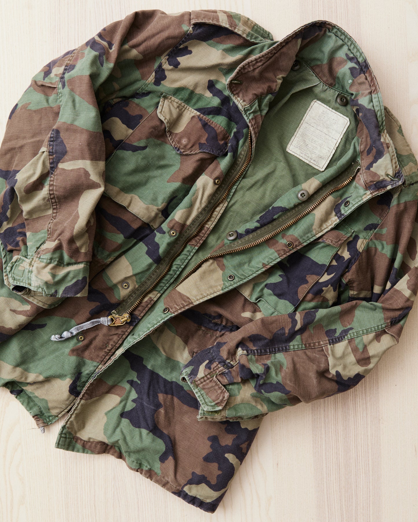 Vintage M-65 US Woodland Camo Army Field Jacket Size Small / Regular