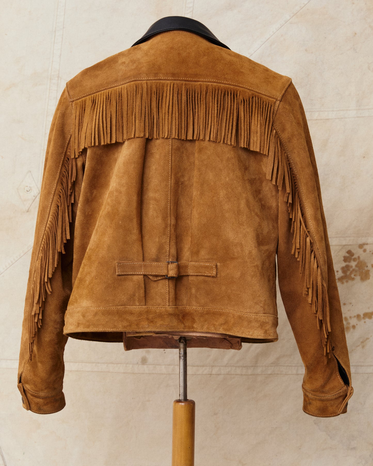 Second Hand Indigofera X Standard Strange Rolling Thunder Rough Out Leather Jacket