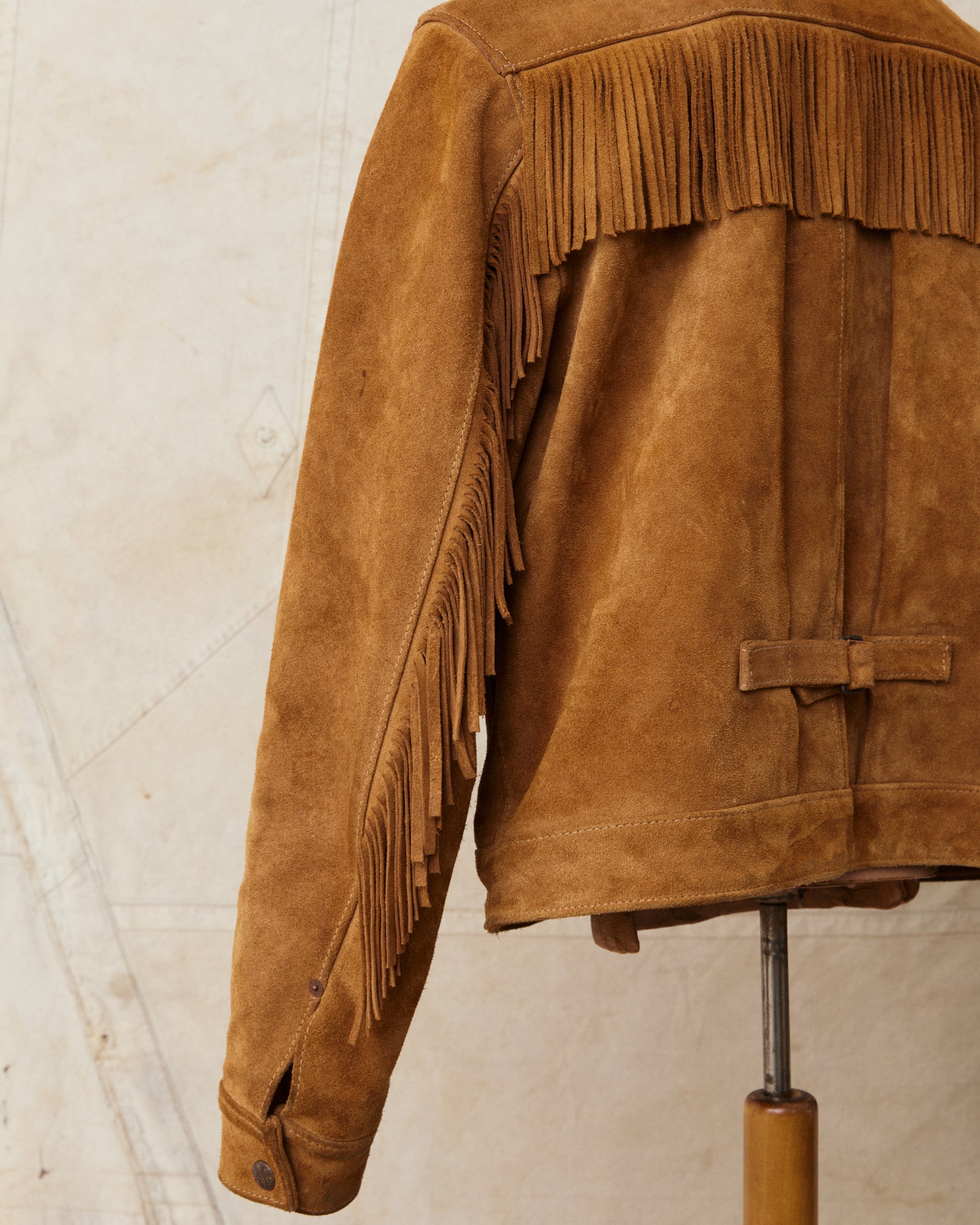 Second Hand Indigofera X Standard Strange Rolling Thunder Rough Out Leather Jacket