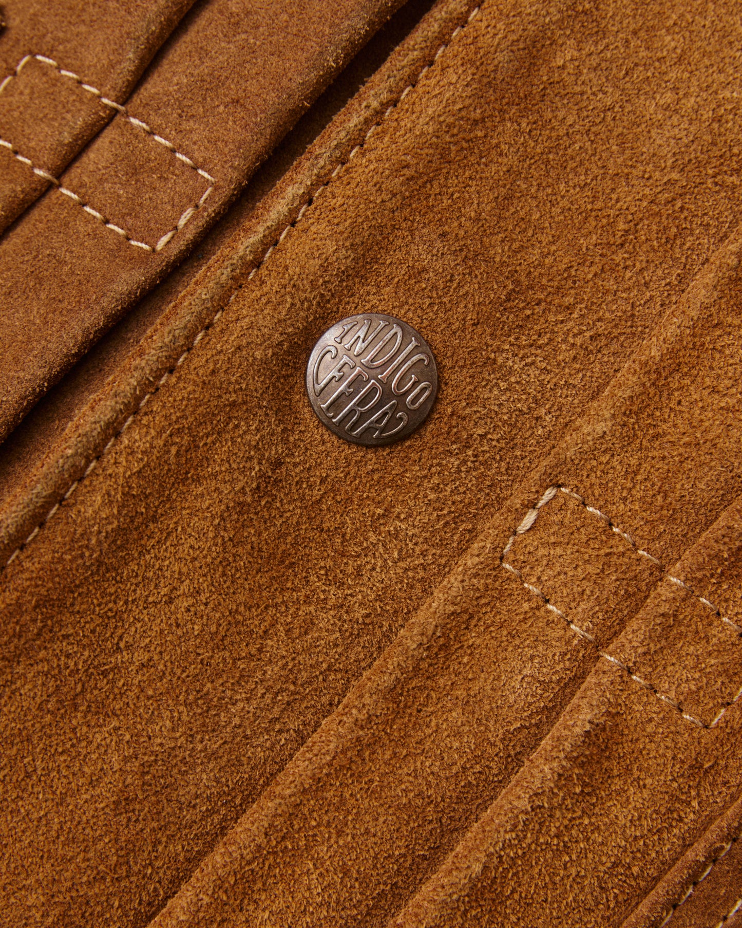 Second Hand Indigofera X Standard Strange Rolling Thunder Rough Out Leather Jacket