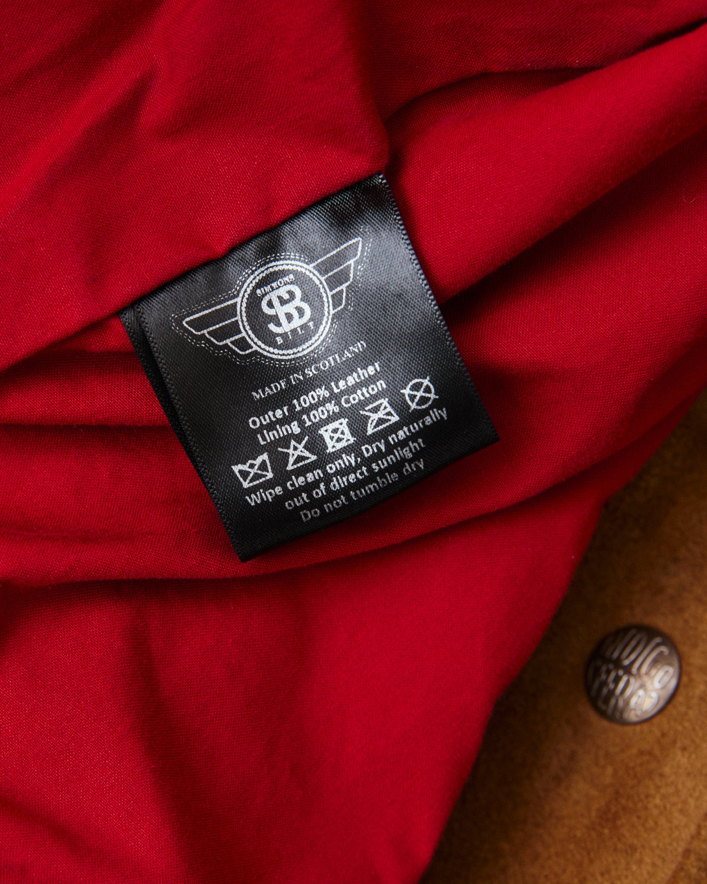 Second Hand Indigofera X Standard Strange Rolling Thunder Rough Out Leather Jacket