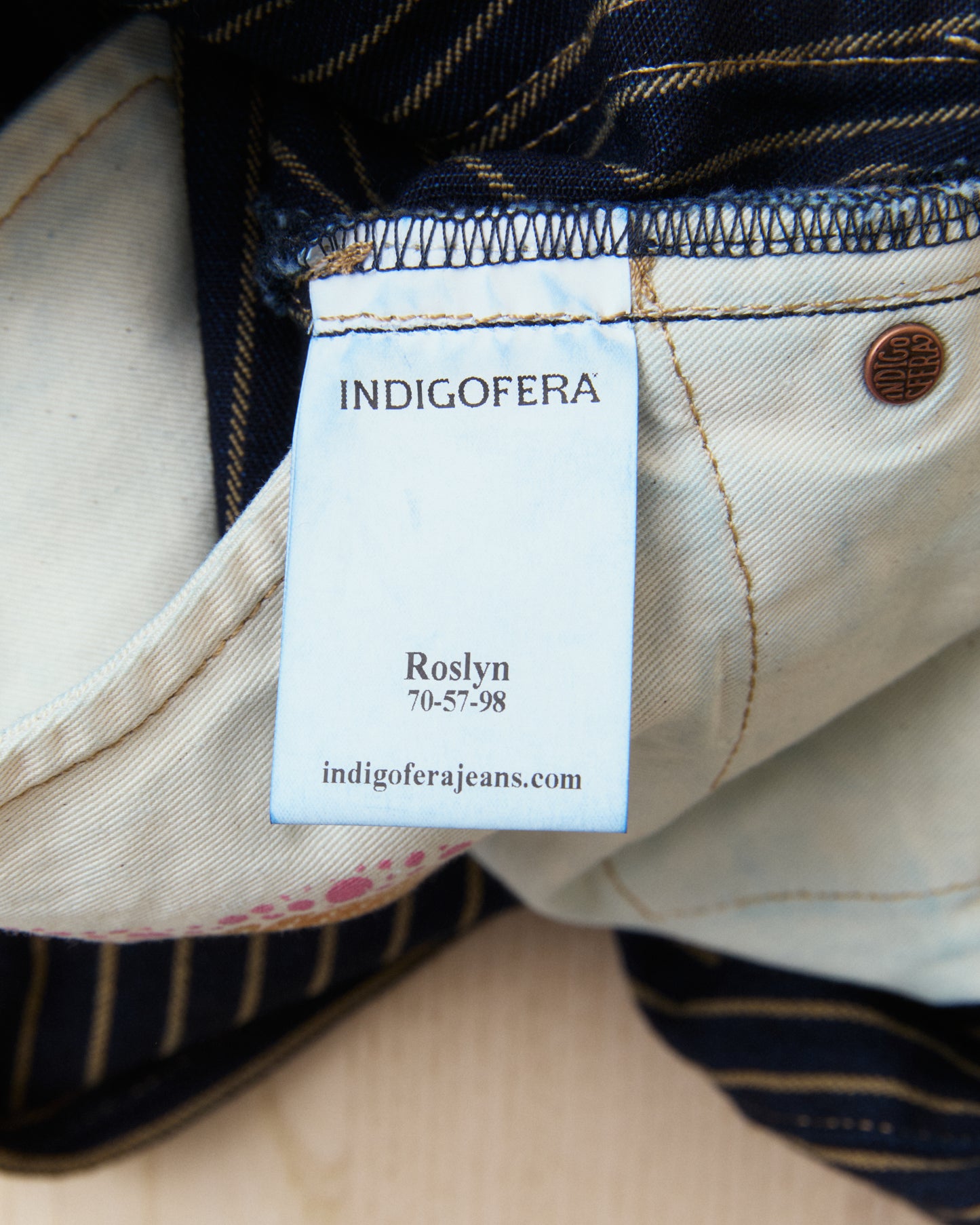 Indigofera Roslyn Women's Jeans Single Stripe