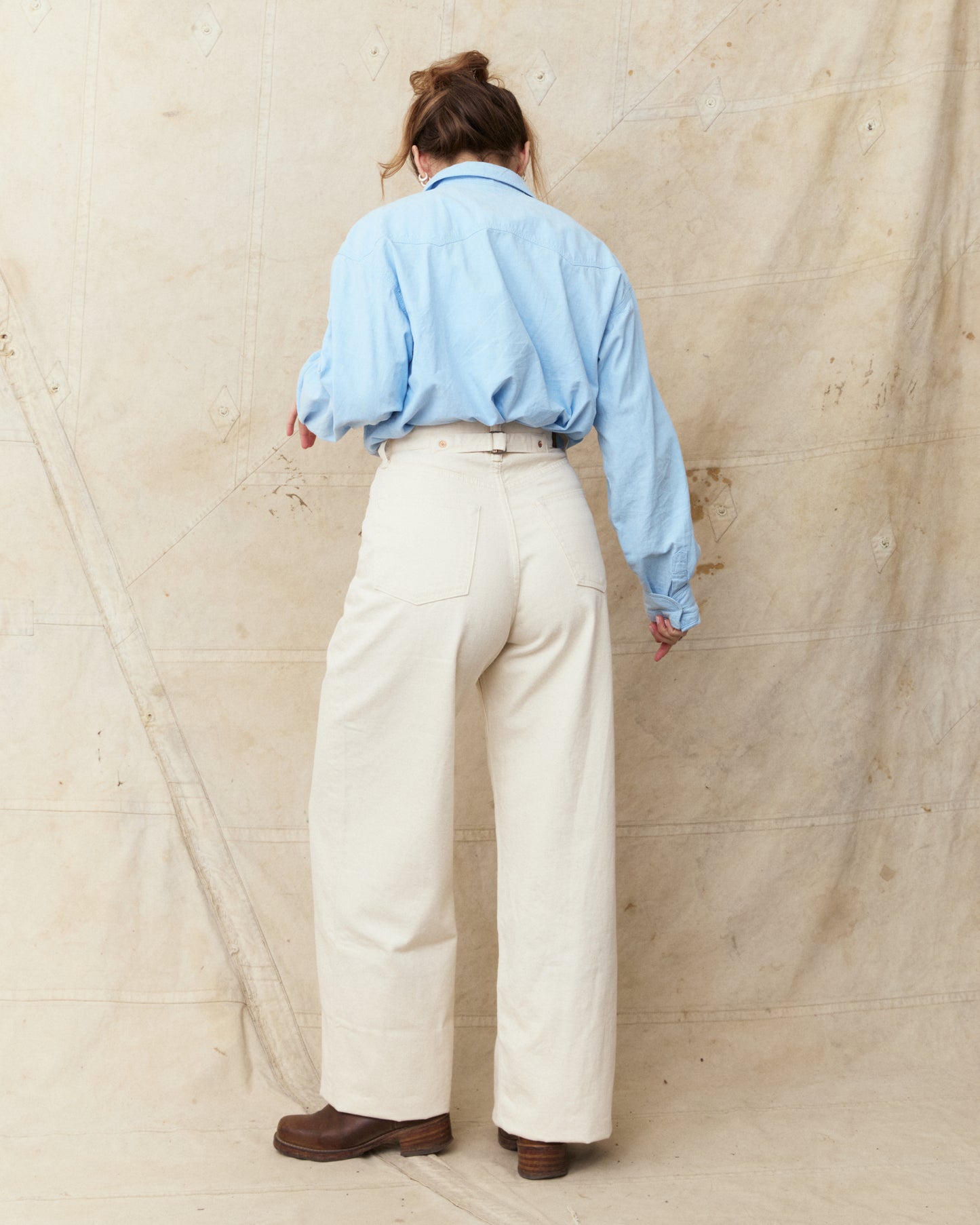 Bryceland's The Emmeline Label Janet Jeans Ecru One Wash